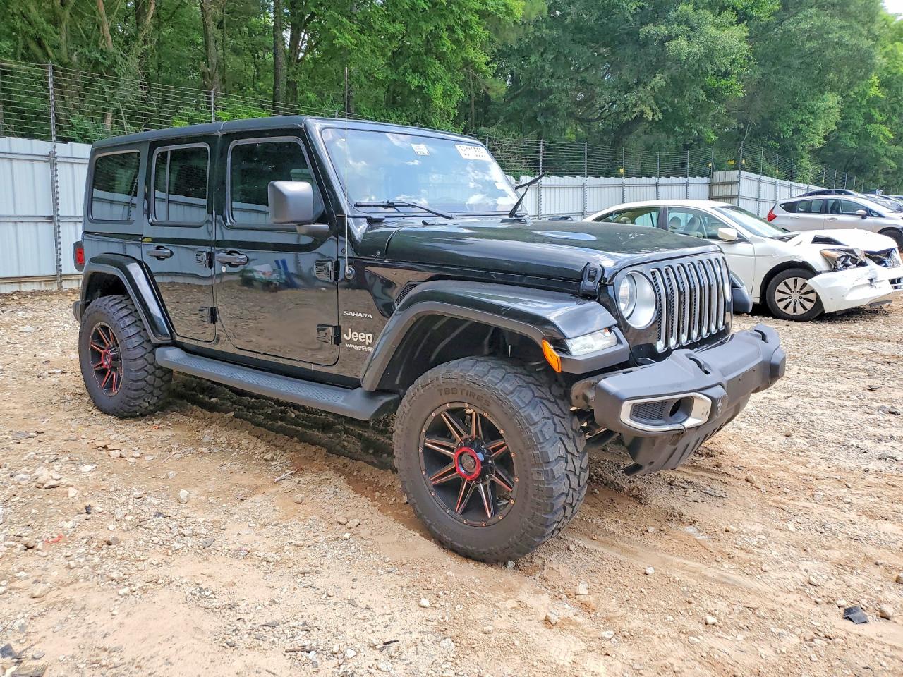 2021 Jeep Wrangler Unlimited Sahara Black vin: 1C4HJXEN4MW539740
