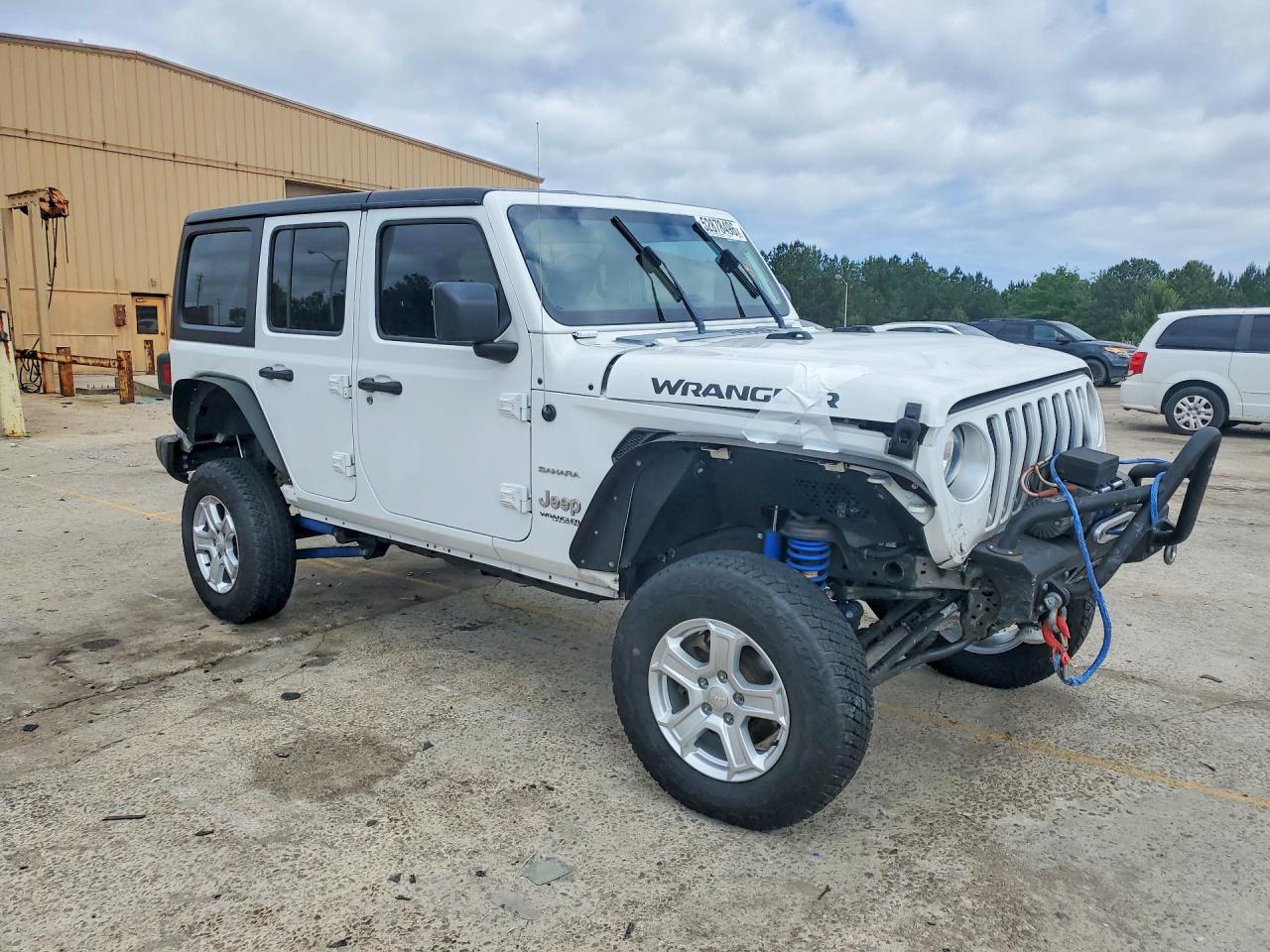 2021 Jeep Wrangler Unlimited Sahara White vin: 1C4HJXEN6MW679384