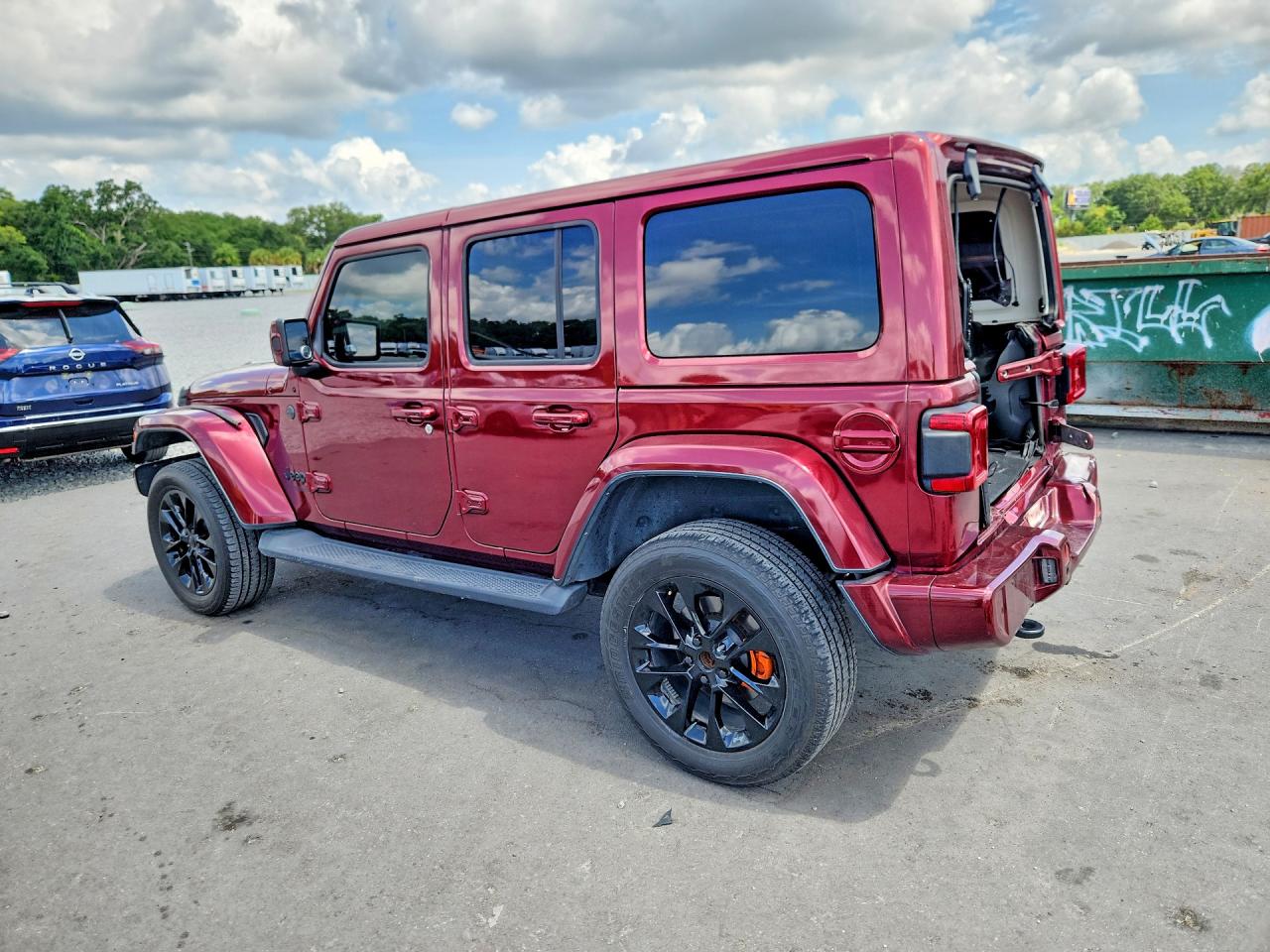 2021 Jeep Wrangler Unlimited Sahara Red vin: 1C4HJXEN6MW692586