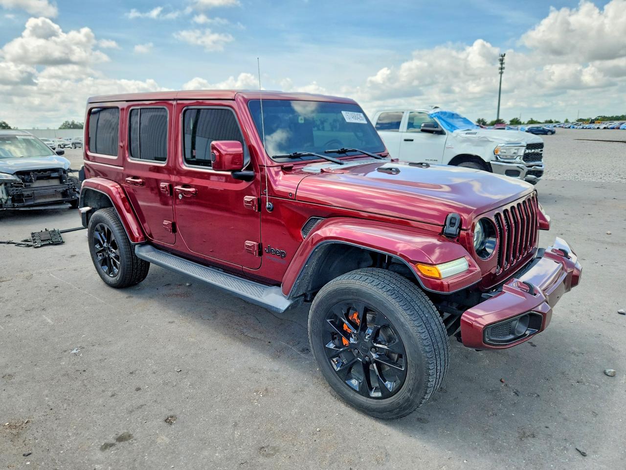 2021 Jeep Wrangler Unlimited Sahara Red vin: 1C4HJXEN6MW692586