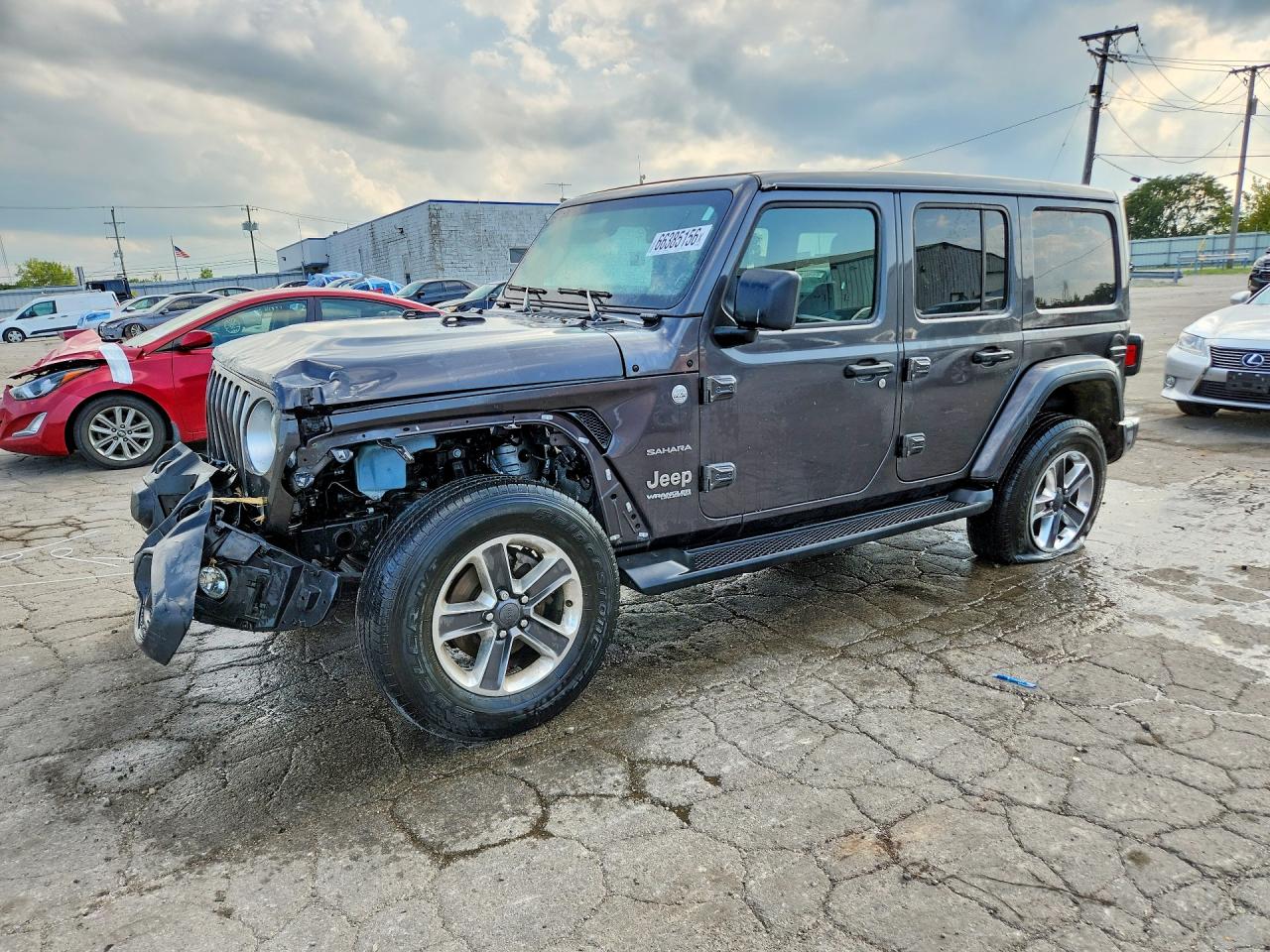 2021 Jeep Wrangler Unlimited Sahara Charcoal vin: 1C4HJXEN9MW573267