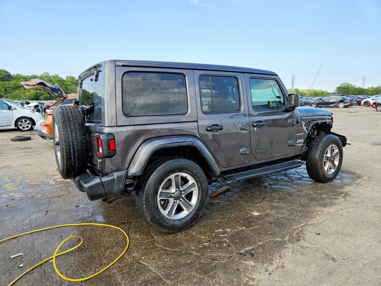 2021 Jeep Wrangler Unlimited Sahara Charcoal vin: 1C4HJXEN9MW573267