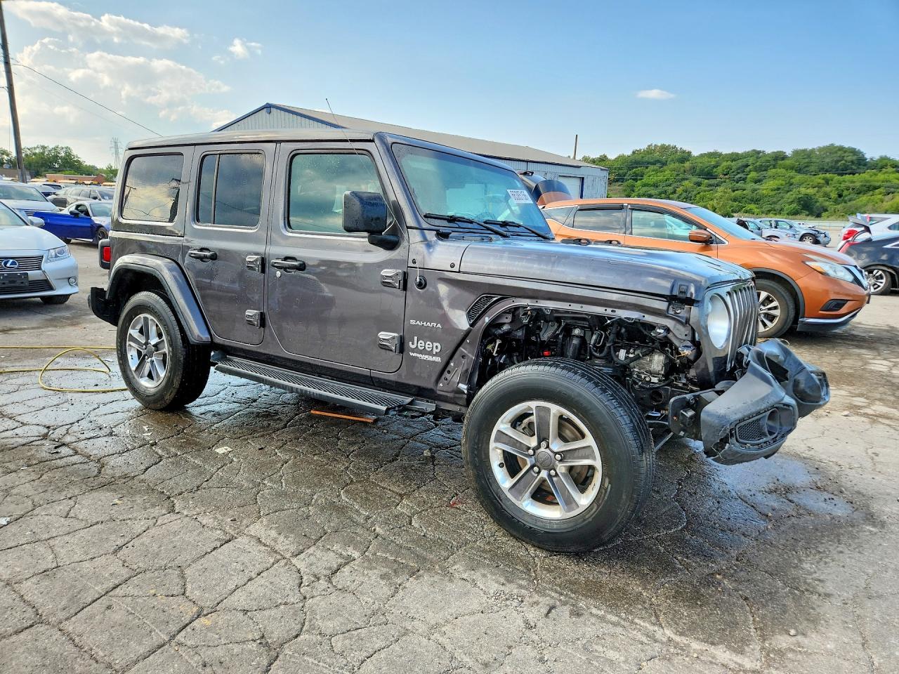 2021 Jeep Wrangler Unlimited Sahara Charcoal vin: 1C4HJXEN9MW573267