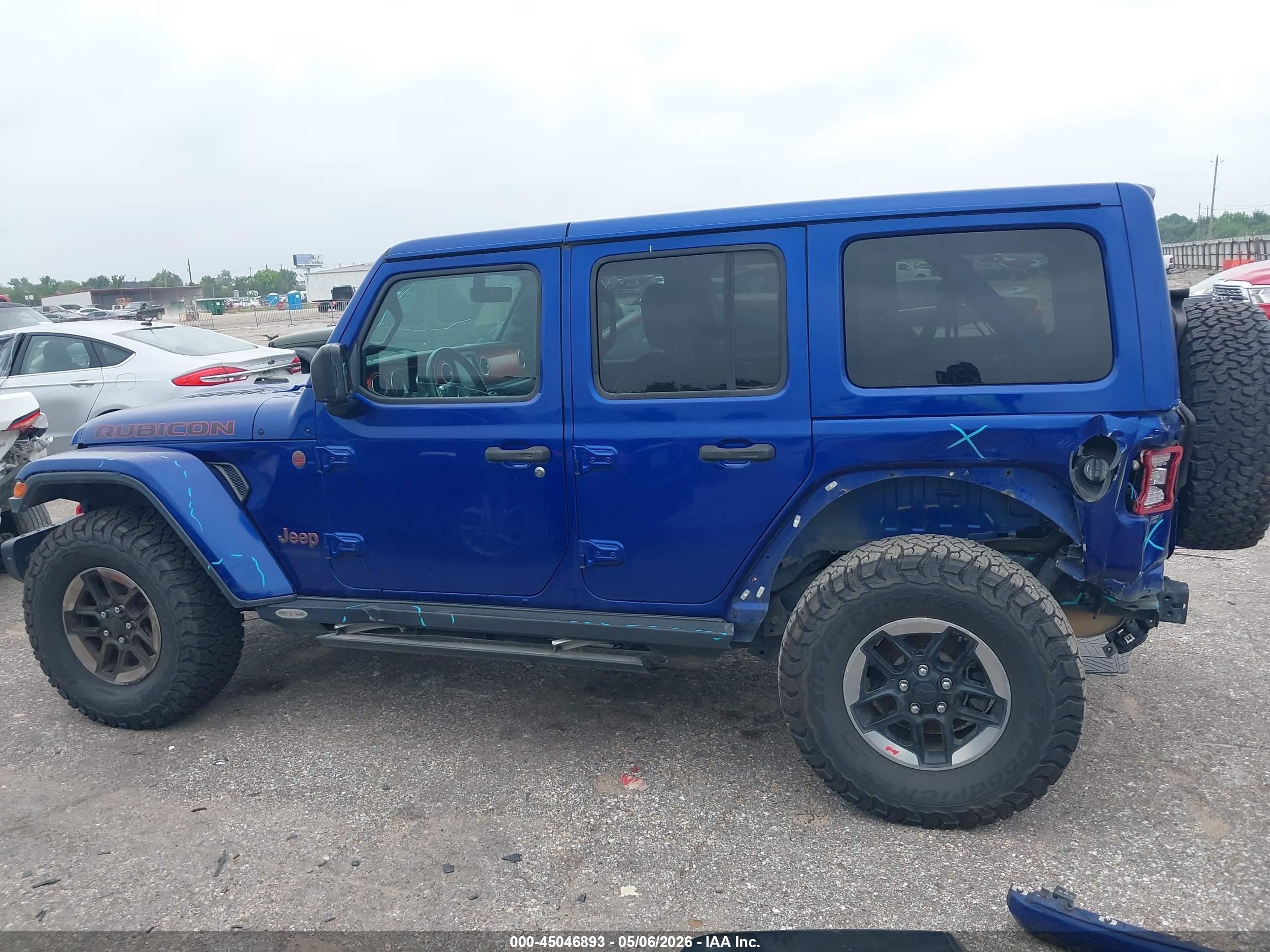 2018 Jeep Wrangler Unlimited Rubicon 4x4 Синий vin: 1C4HJXFG1JW259379