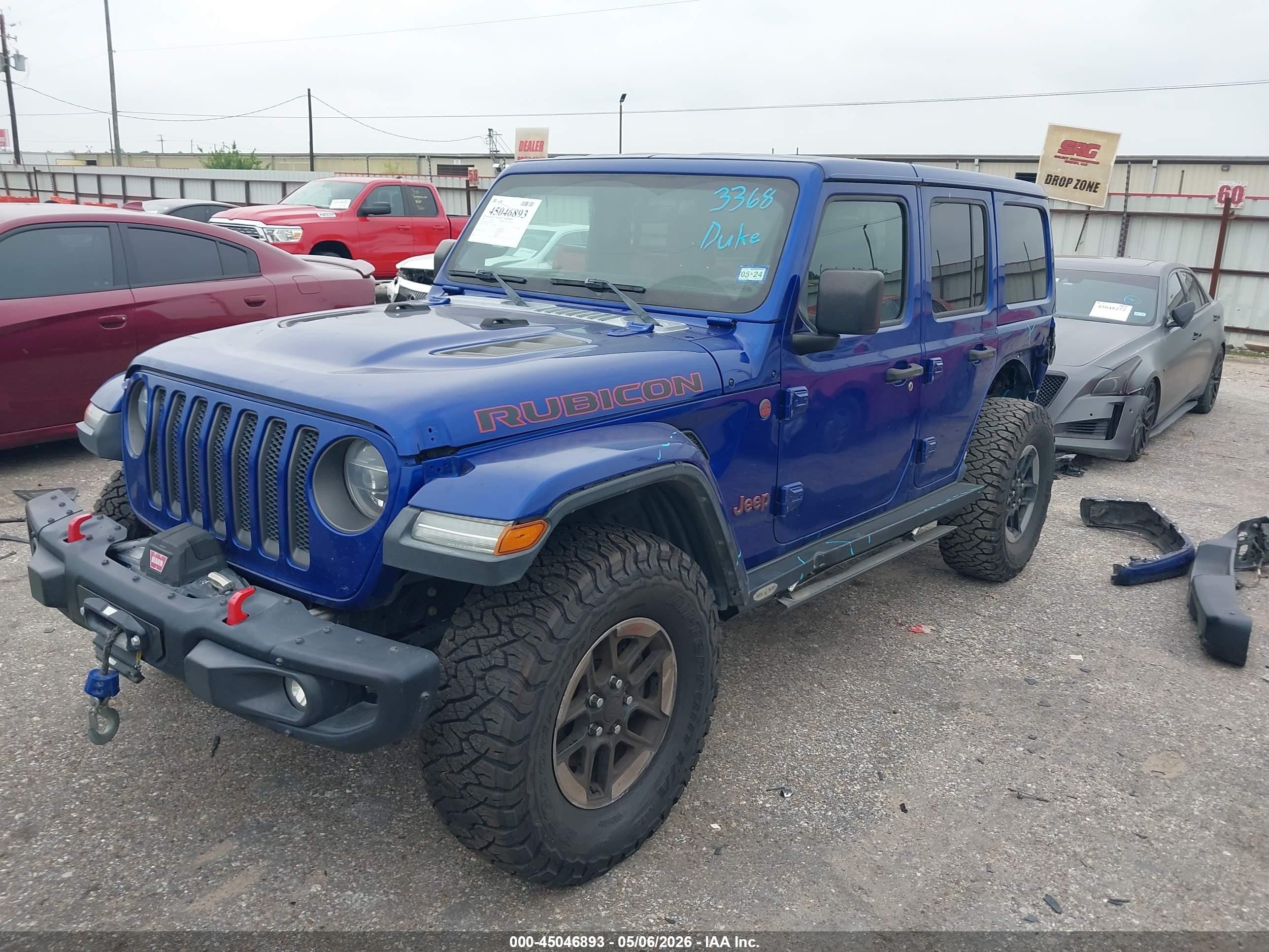 2018 Jeep Wrangler Unlimited Rubicon 4x4 Синий vin: 1C4HJXFG1JW259379