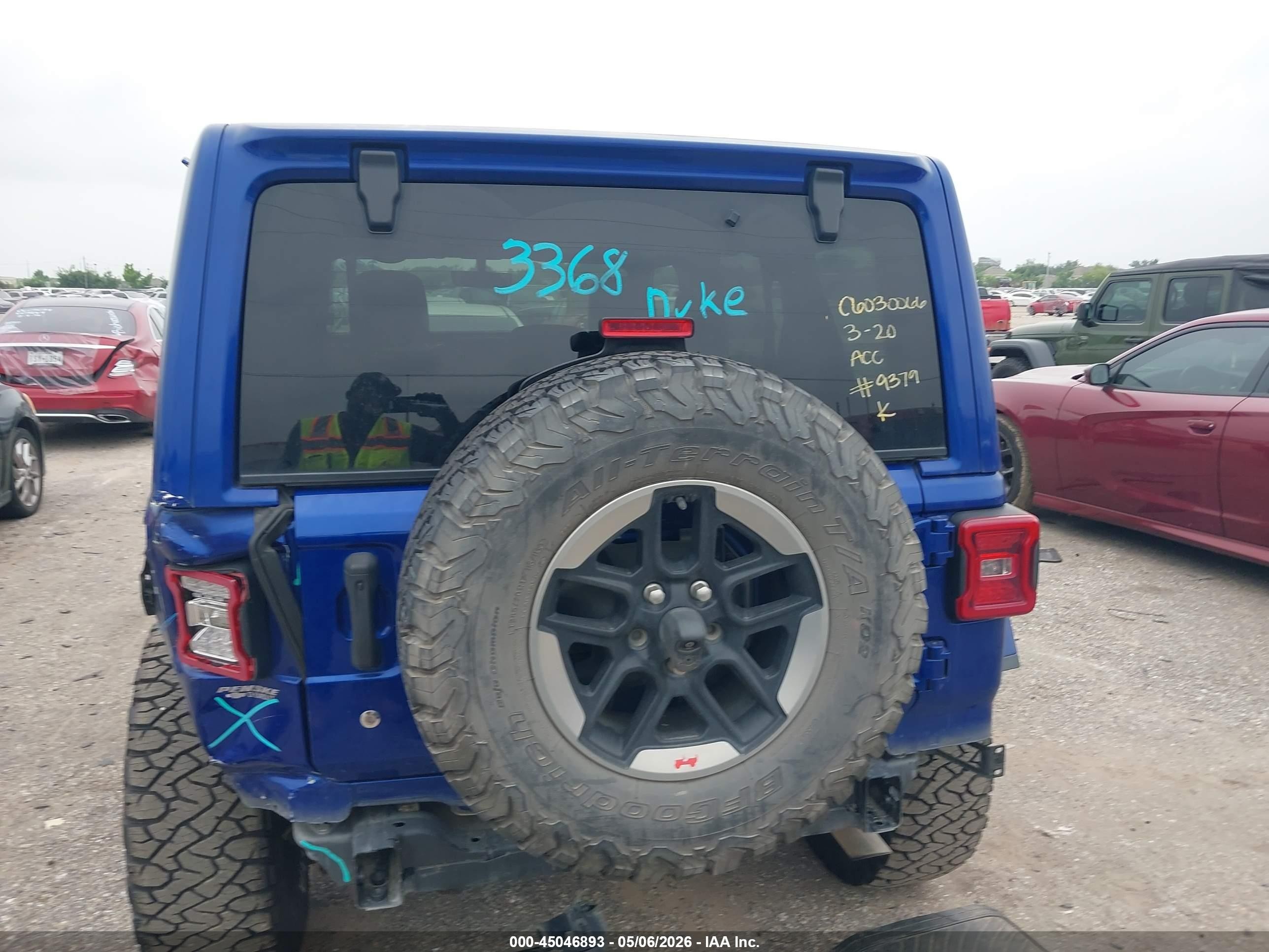 2018 Jeep Wrangler Unlimited Rubicon 4x4 Синий vin: 1C4HJXFG1JW259379