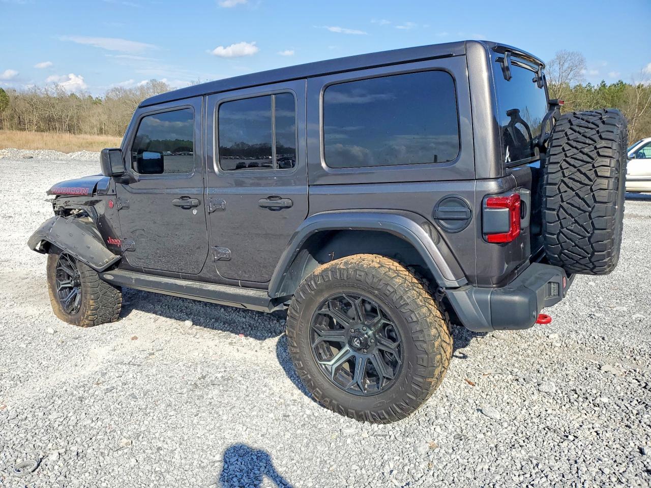 2019 Jeep Wrangler Unlimited Rubicon Gray vin: 1C4HJXFG3KW611606