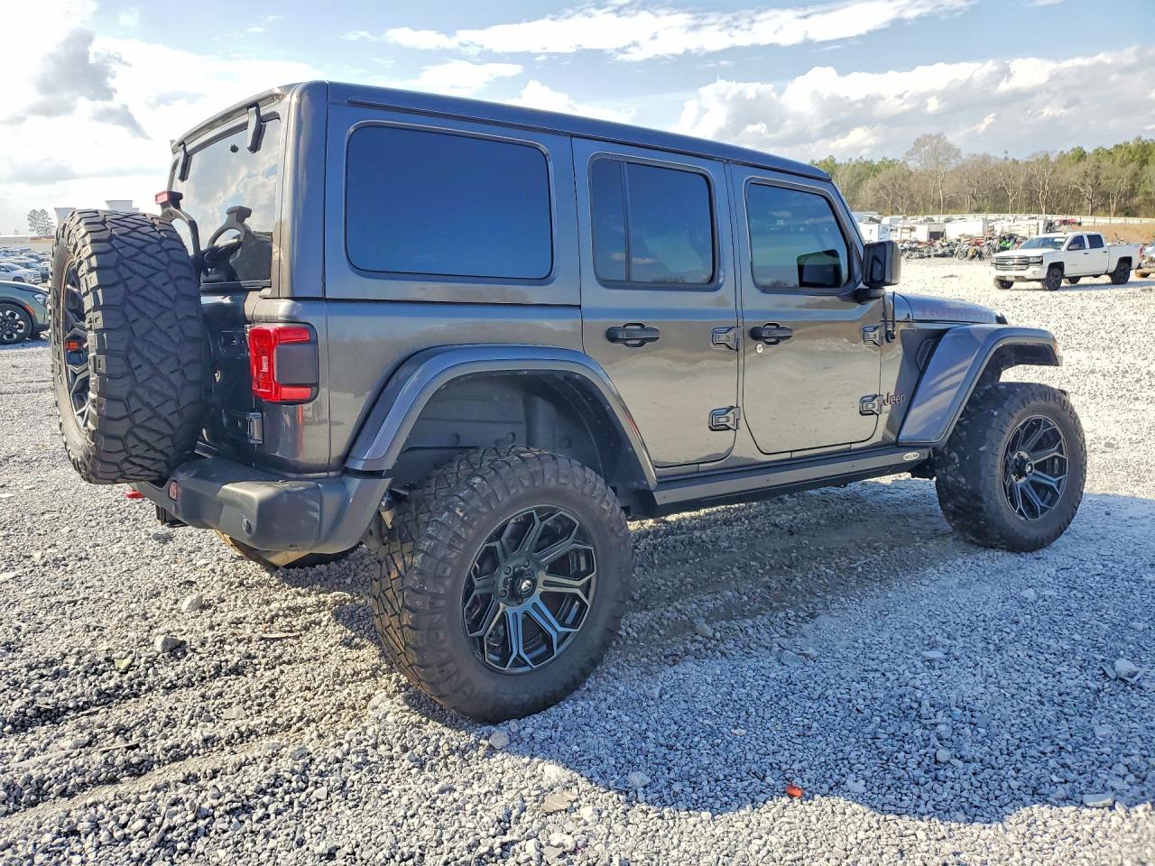 2019 Jeep Wrangler Unlimited Rubicon Gray vin: 1C4HJXFG3KW611606