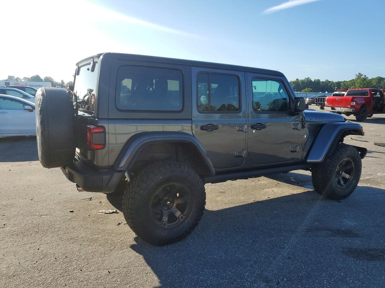2019 Jeep Wrangler Unlimited Rubicon Gray vin: 1C4HJXFG6KW513895