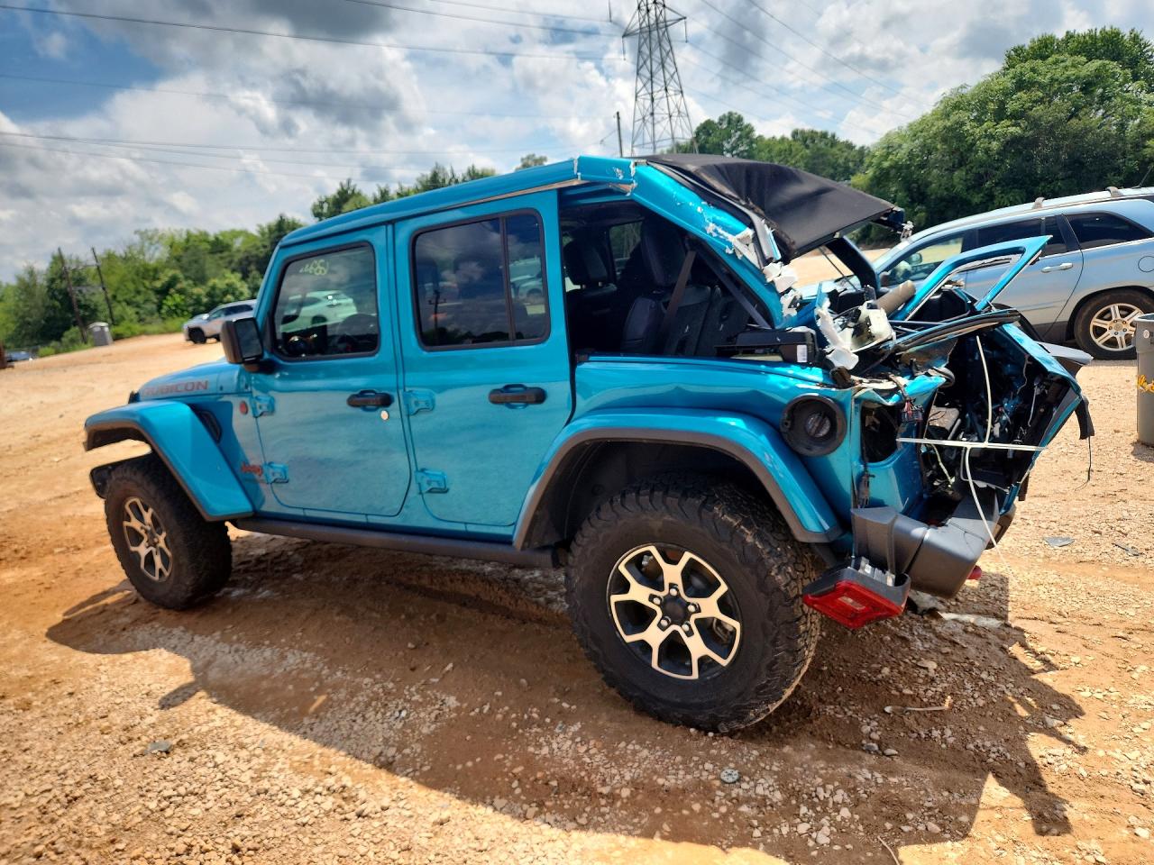 2020 Jeep Wrangler Unlimited Rubicon Синий vin: 1C4HJXFG7LW193455