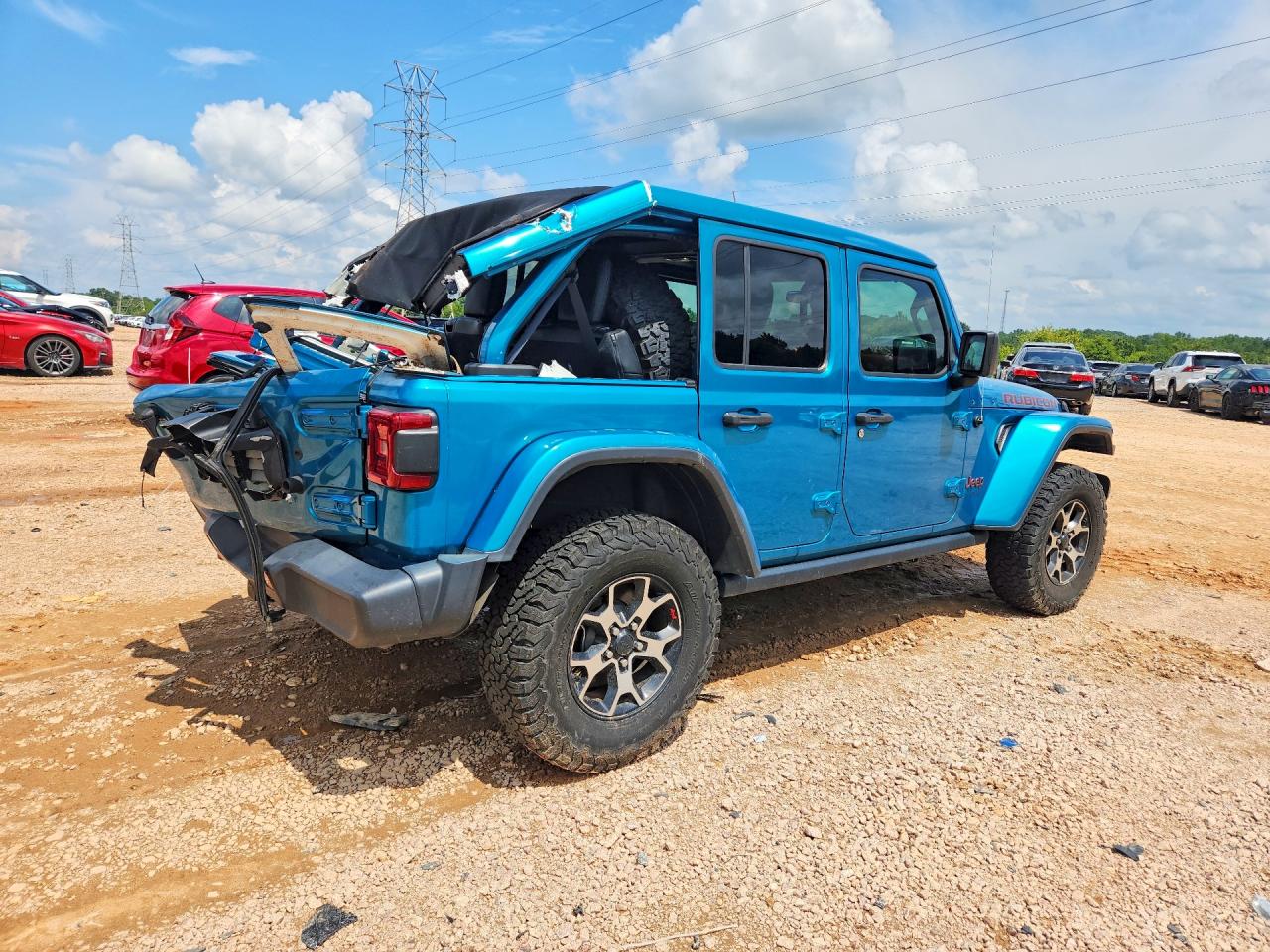 2020 Jeep Wrangler Unlimited Rubicon Синий vin: 1C4HJXFG7LW193455