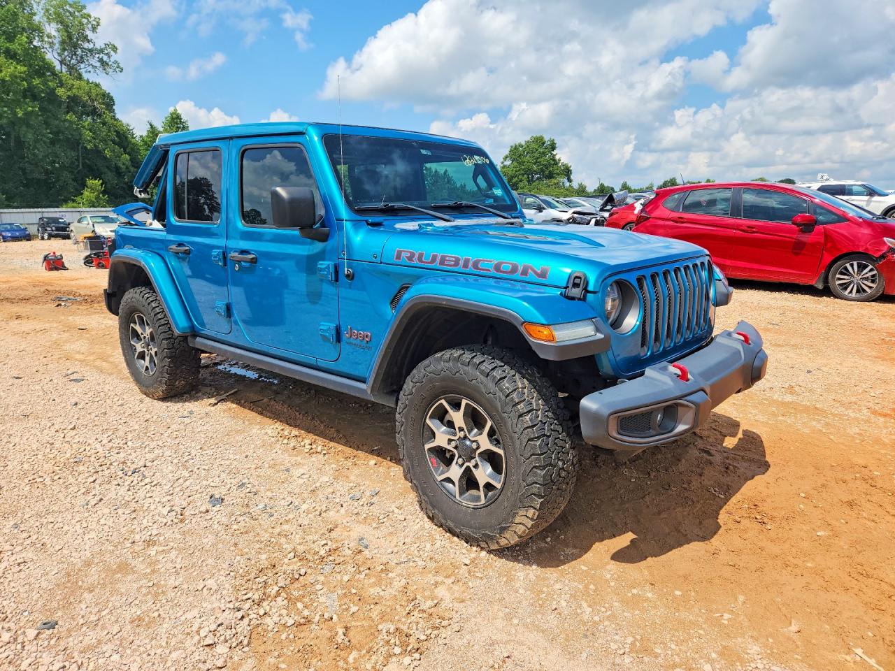 2020 Jeep Wrangler Unlimited Rubicon Синий vin: 1C4HJXFG7LW193455