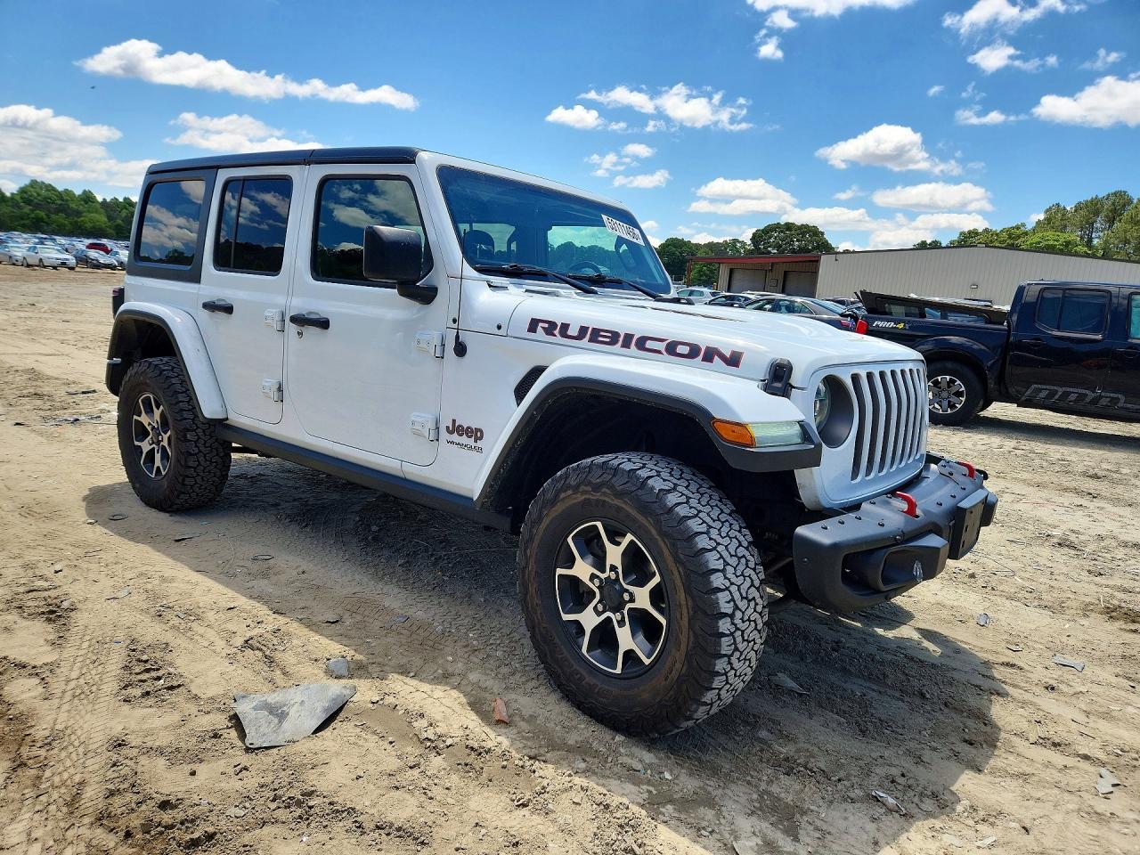 2020 Jeep Wrangler Unlimited Rubicon White vin: 1C4HJXFG9LW244888