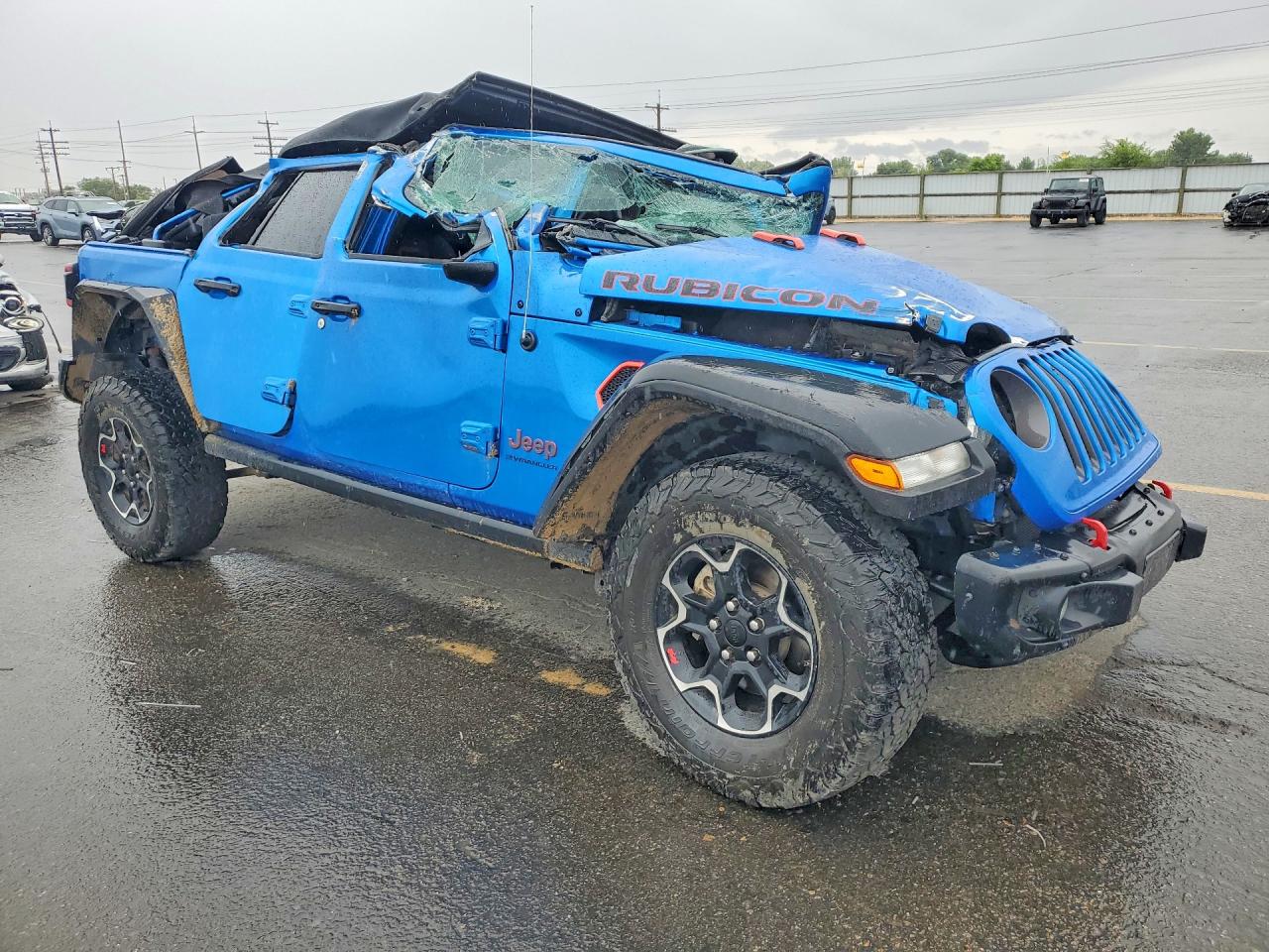 2023 Jeep Wrangler Rubicon Blue vin: 1C4HJXFGXPW581687