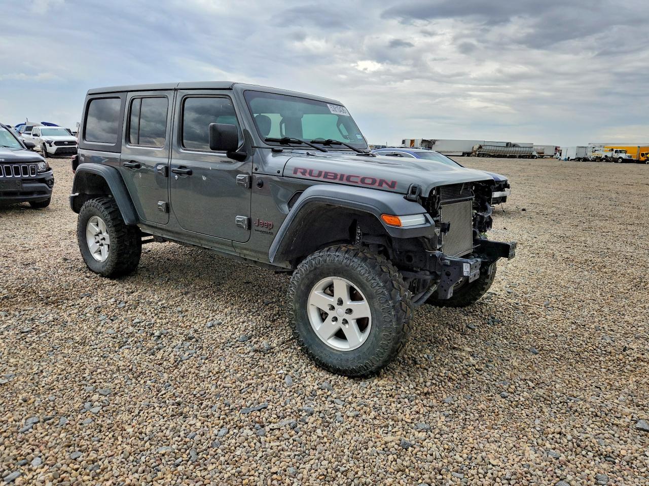 2020 Jeep Wrangler Unlimited Rubicon Silver vin: 1C4HJXFN3LW188493