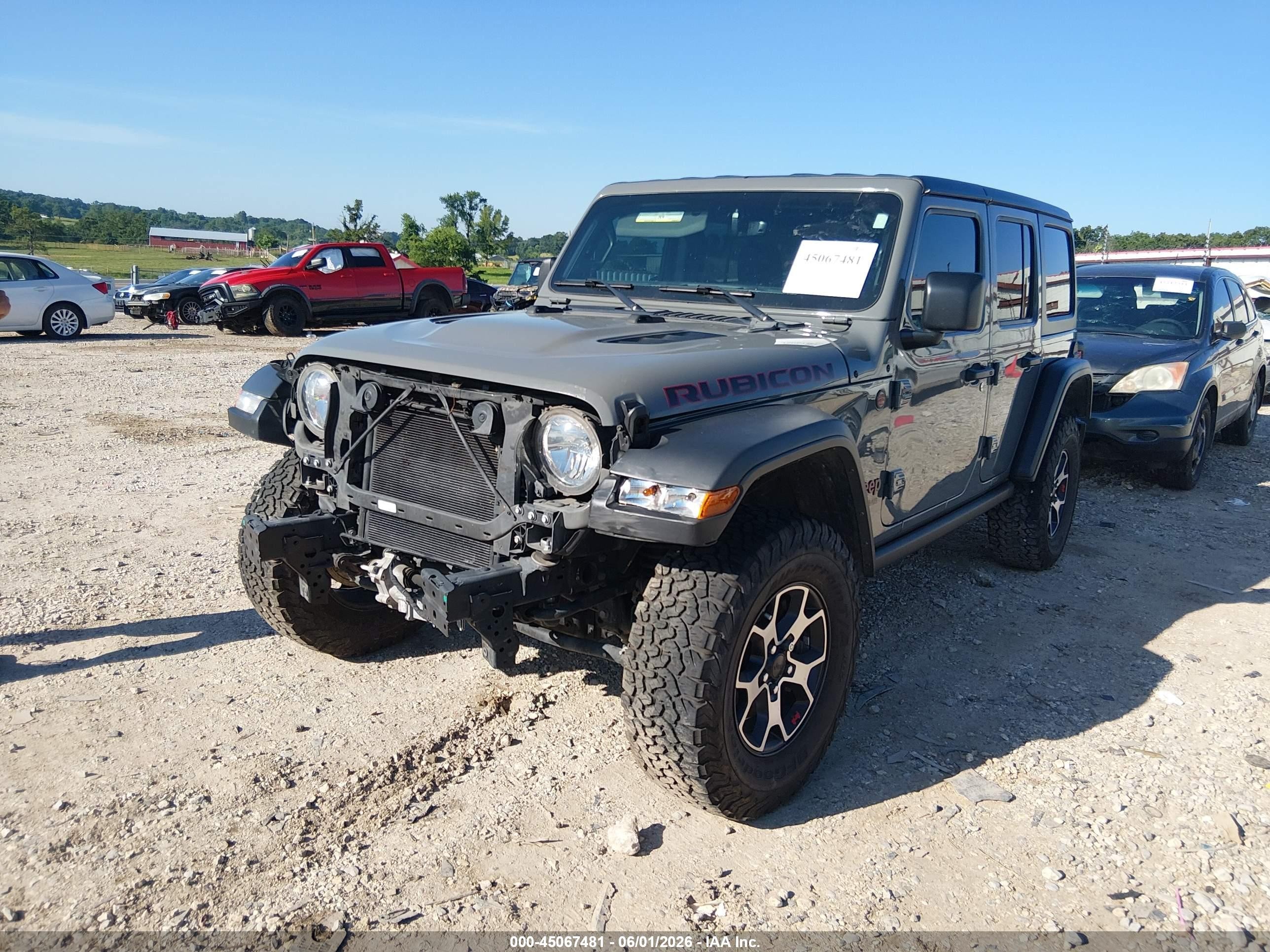 2022 Jeep Wrangler Unlimited Rubicon 4x4 Gray vin: 1C4HJXFN5NW161928