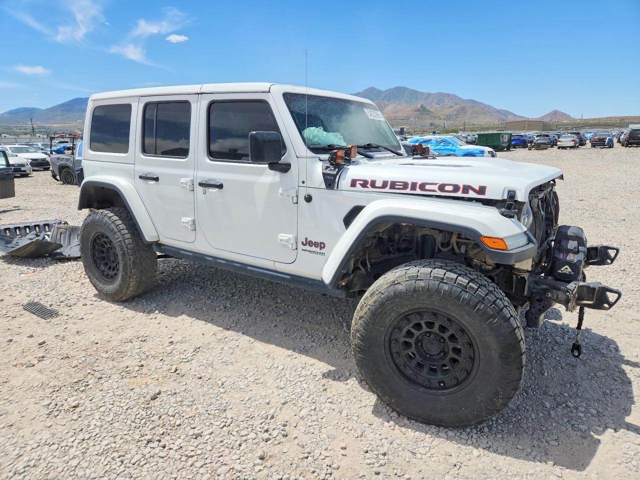 2020 Jeep Wrangler Unlimited Rubicon White vin: 1C4HJXFN8LW335861