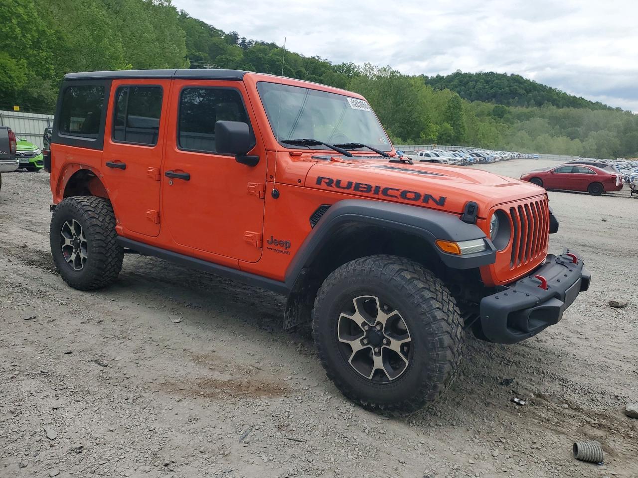 2020 Jeep Wrangler Unlimited Rubicon Orange vin: 1C4HJXFNXLW177989