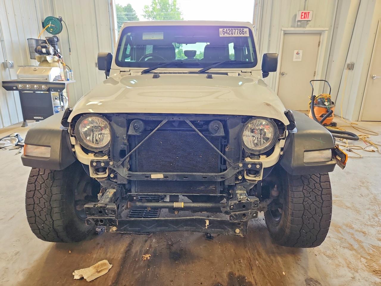 2022 Jeep Wrangler Unlimited Sport White vin: 1C4HJXKNXNW172929