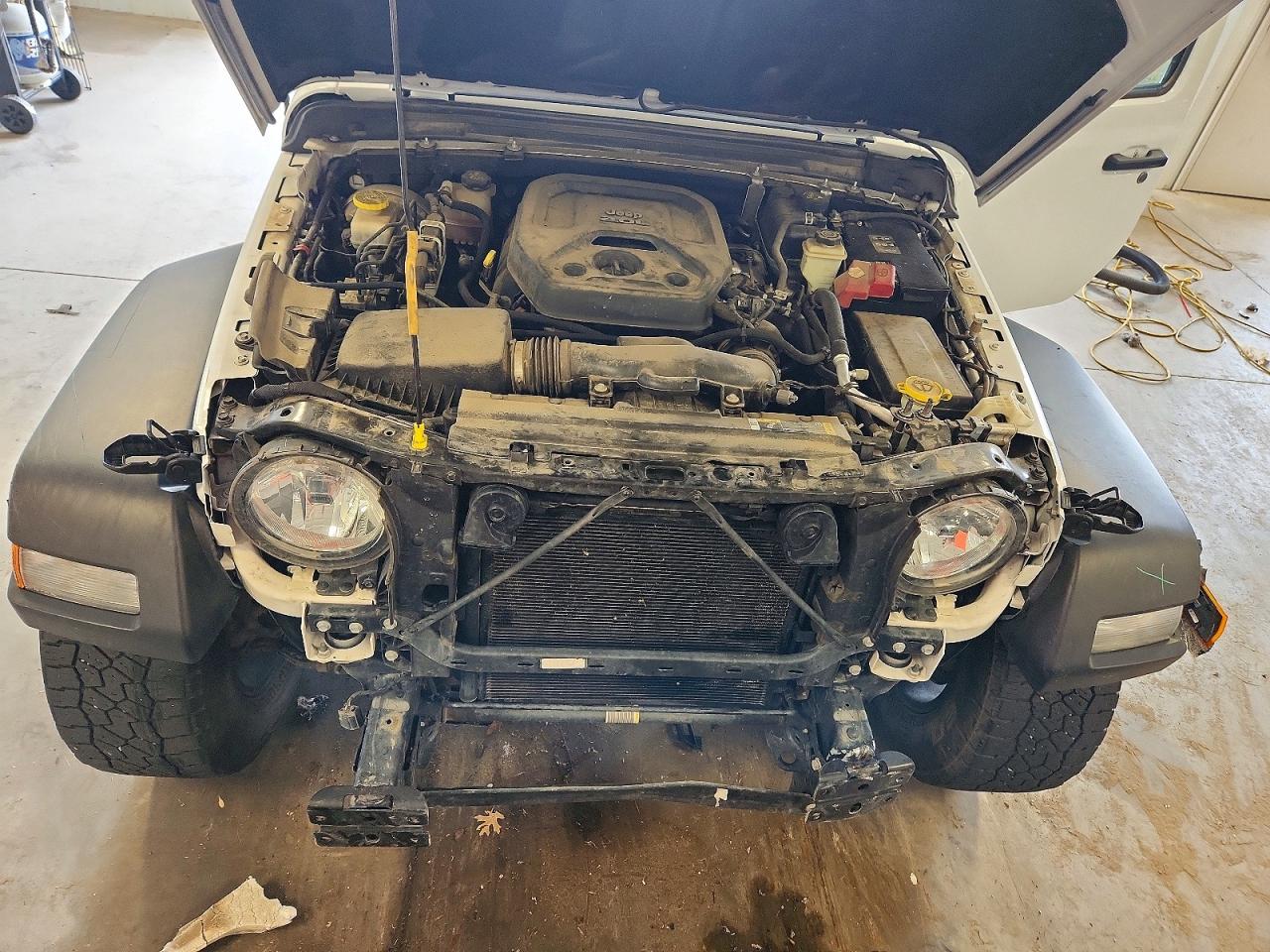 2022 Jeep Wrangler Unlimited Sport White vin: 1C4HJXKNXNW172929