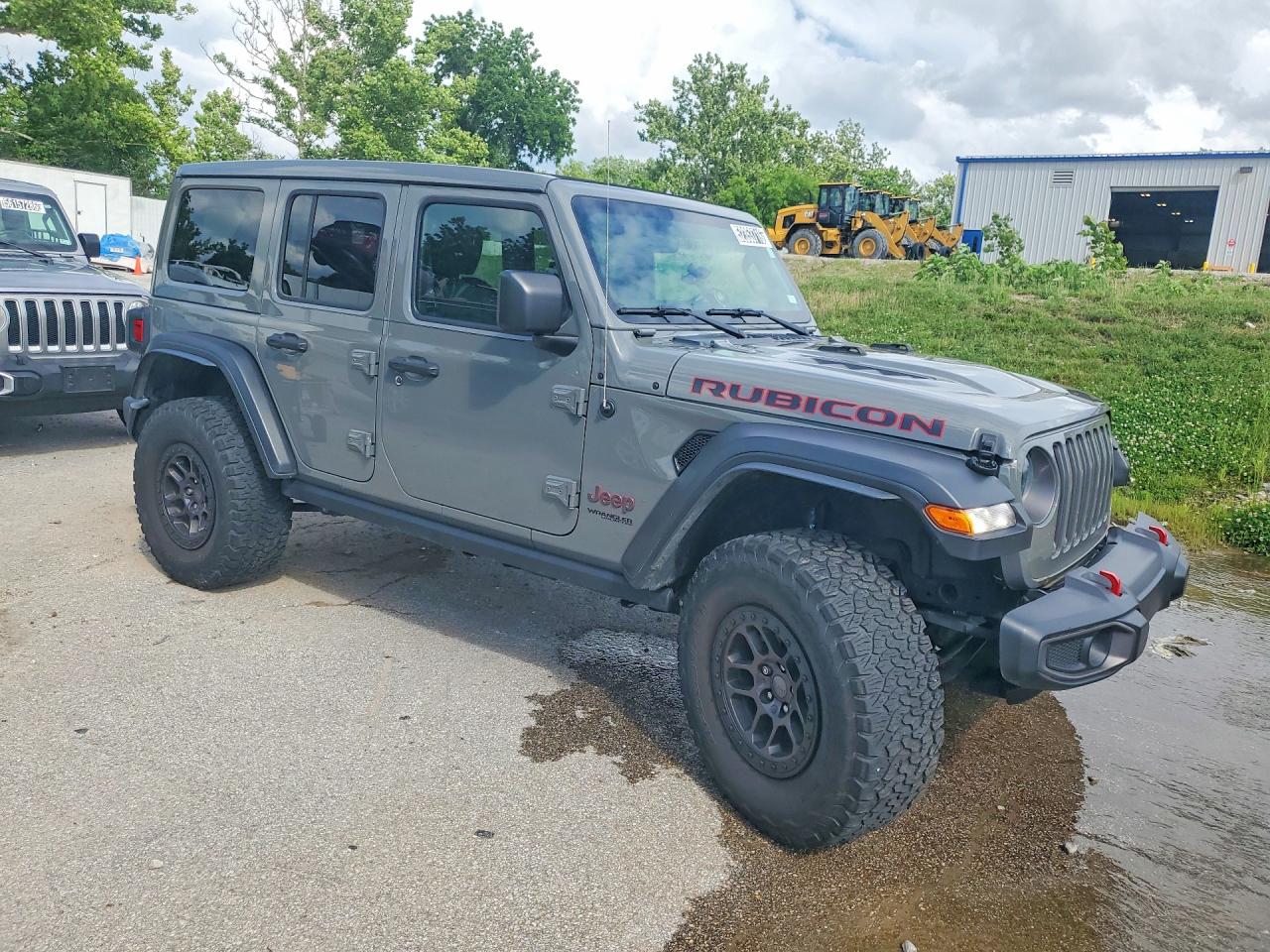 2021 Jeep Wrangler Unlimited Rubicon Gray vin: 1C4JJXFG9MW842675