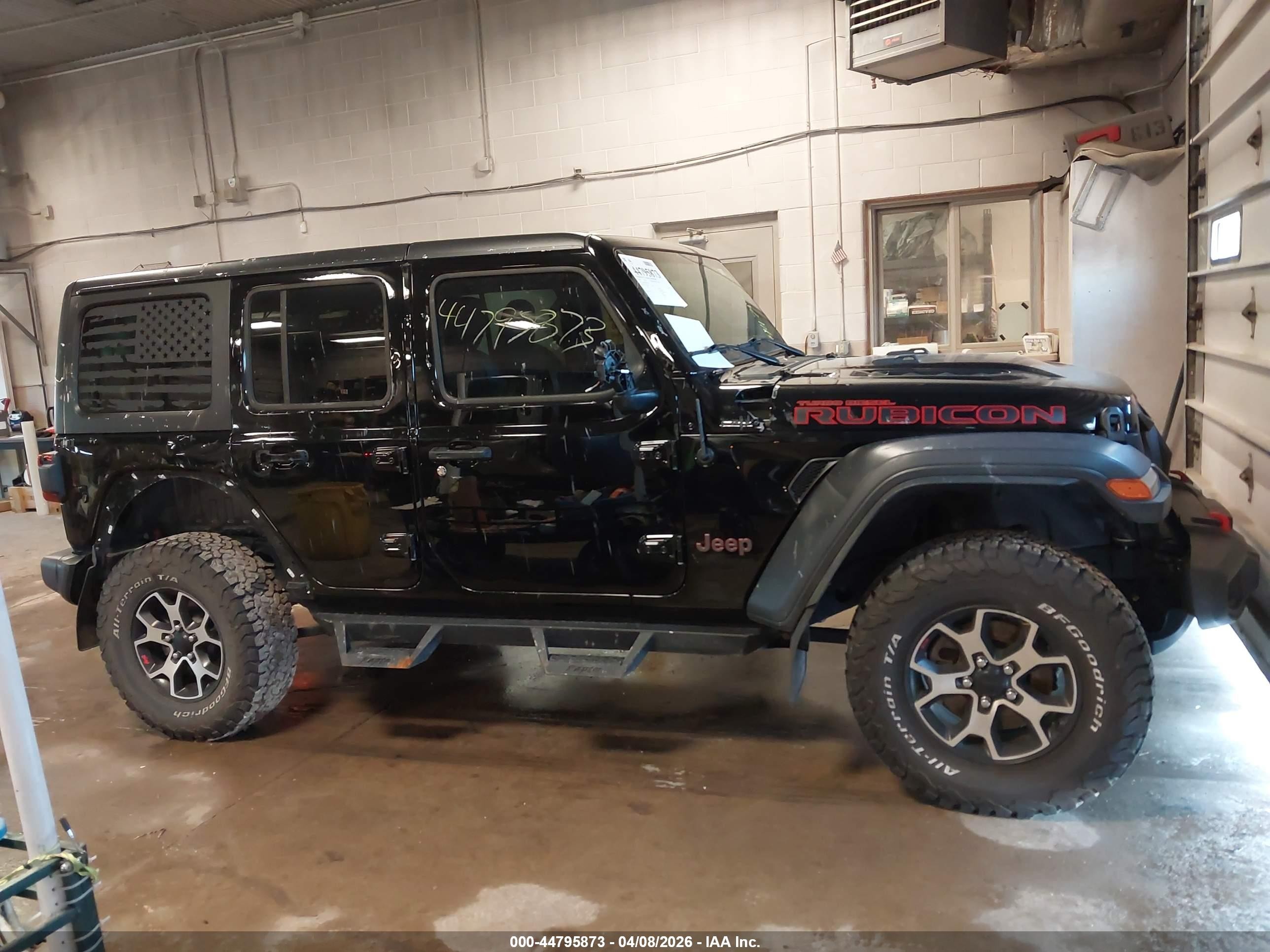 2020 Jeep Wrangler Unlimited Rubicon 4x4 Black vin: 1C4JJXFM7LW309759