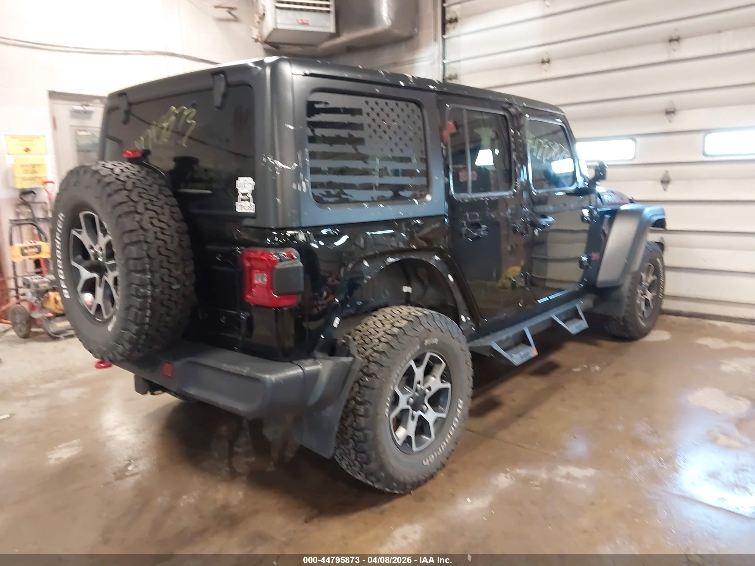 2020 Jeep Wrangler Unlimited Rubicon 4x4 Black vin: 1C4JJXFM7LW309759