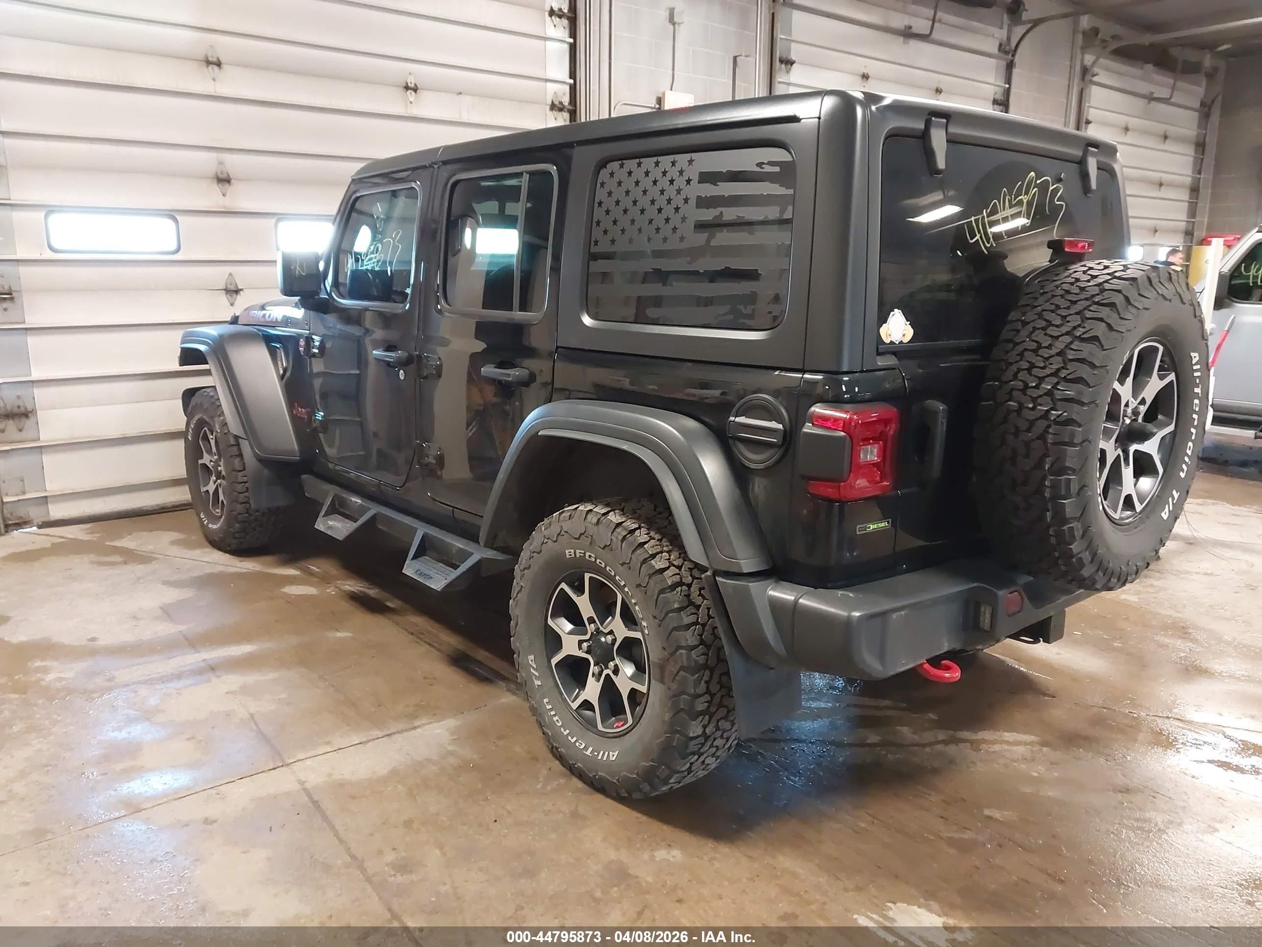 2020 Jeep Wrangler Unlimited Rubicon 4x4 Black vin: 1C4JJXFM7LW309759