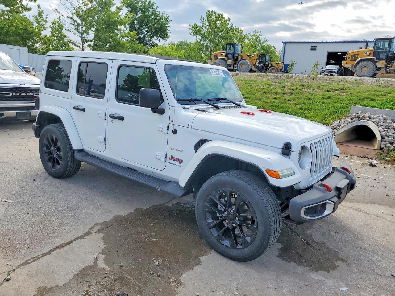 2023 Jeep Wrangler Sahara 4xe White vin: 1C4JJXP60PW515298