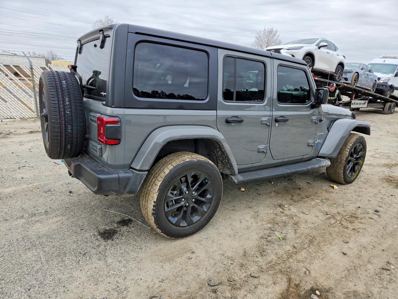 2023 Jeep Wrangler Sahara 4xe Gray vin: 1C4JJXP60PW699061