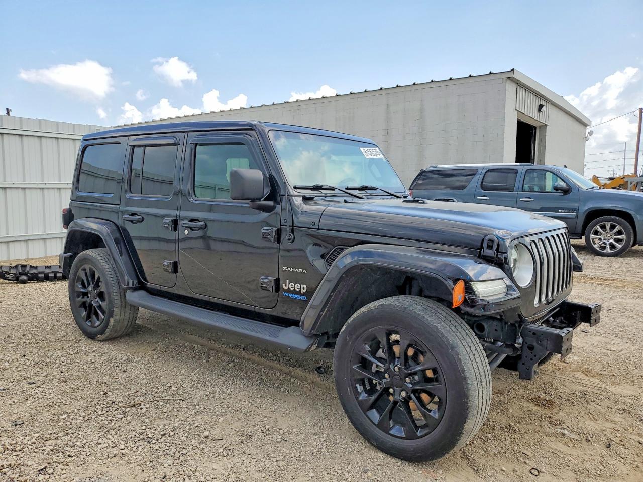 2021 Jeep Wrangler Unlimited Sahara 4xe Черный vin: 1C4JJXP62MW699056