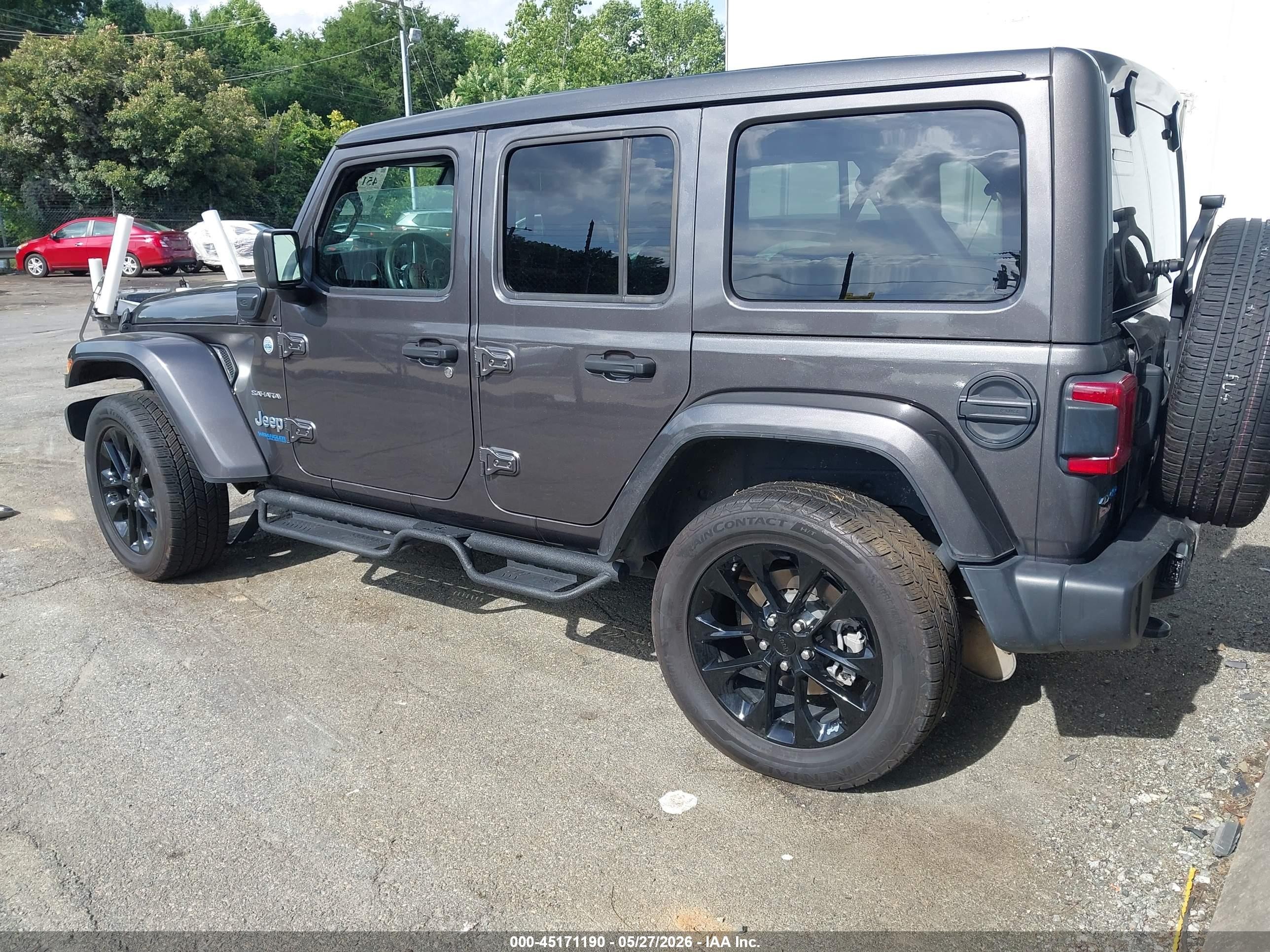 2021 Jeep Wrangler 4xe Unlimited Sahara 4x4 Black vin: 1C4JJXP63MW869070