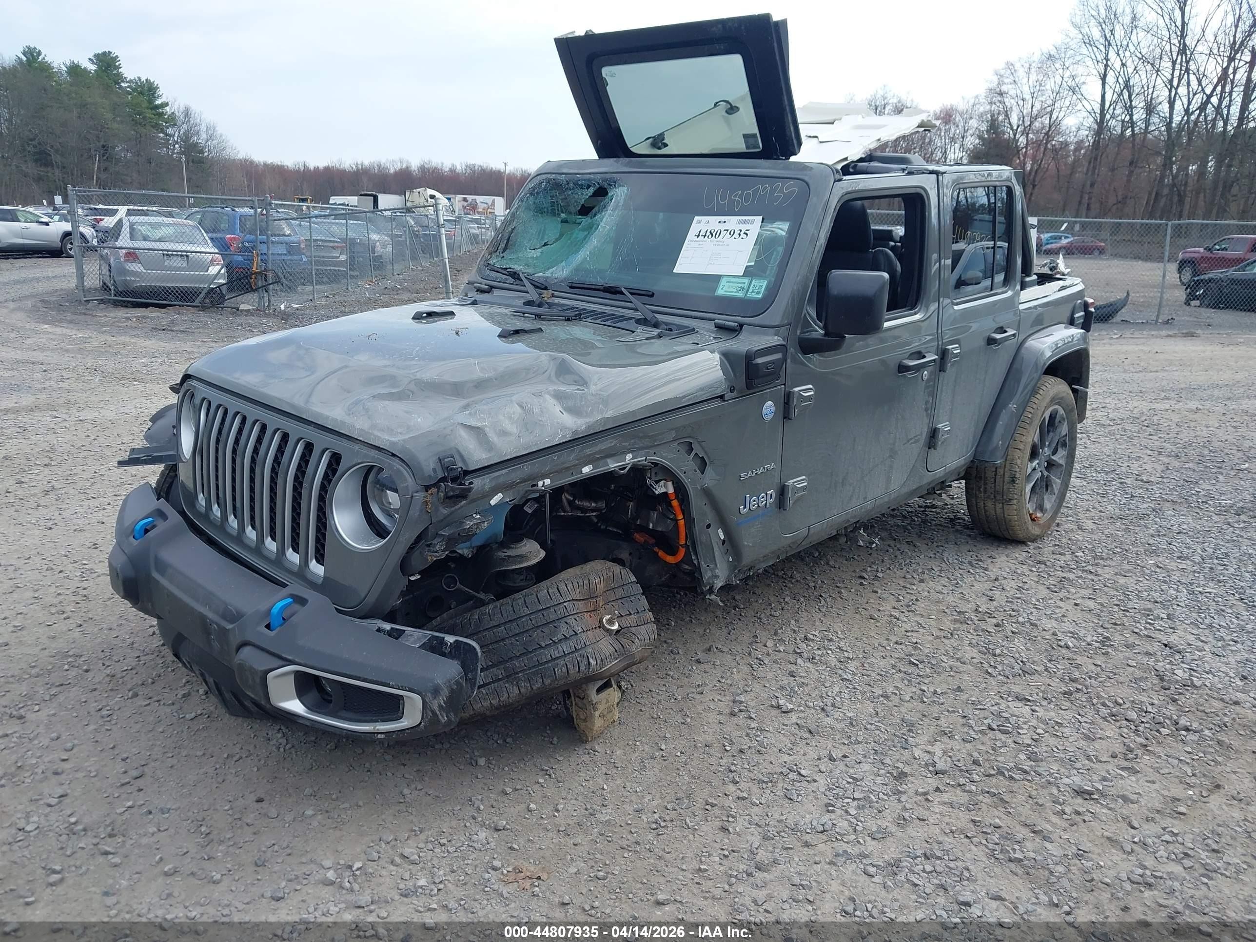 2023 Jeep Wrangler 4xe Sahara 4x4 Gray vin: 1C4JJXP63PW556962