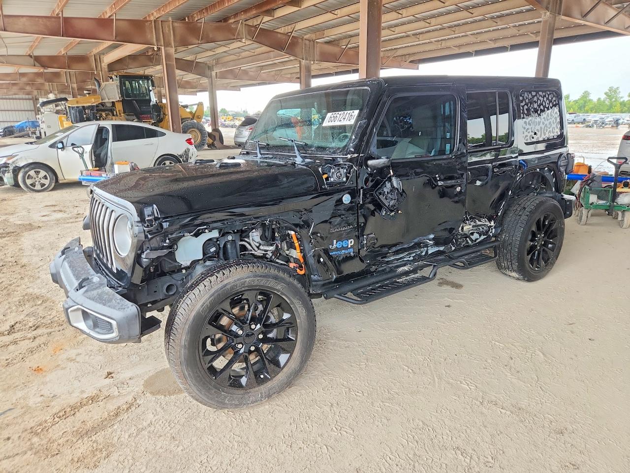 2021 Jeep Wrangler Unlimited Sahara 4xe Черный vin: 1C4JJXP66MW860122