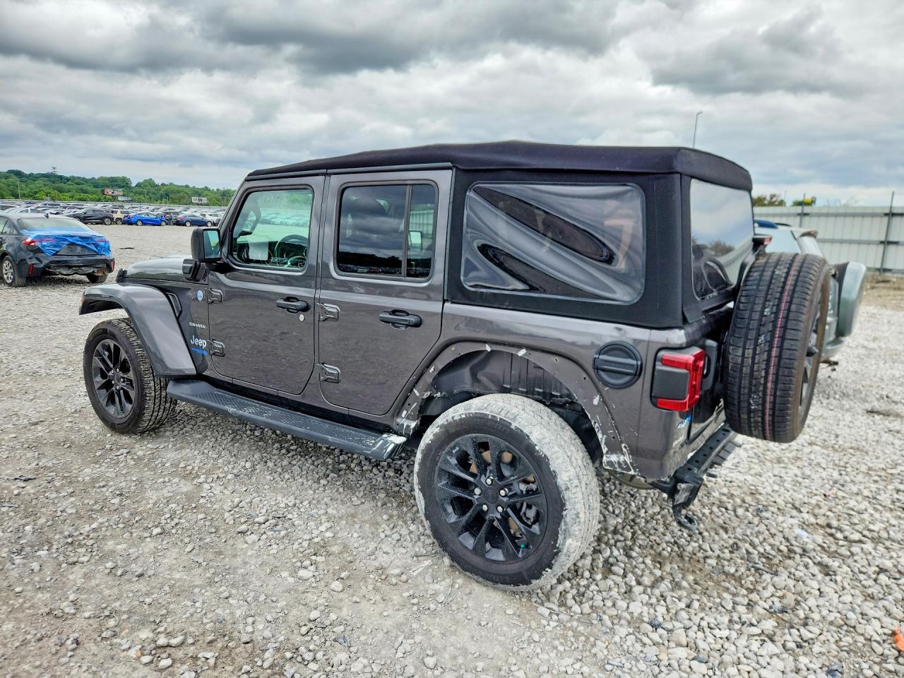 2021 Jeep Wrangler Unlimited Sahara 4xe Gray vin: 1C4JJXP67MW813729