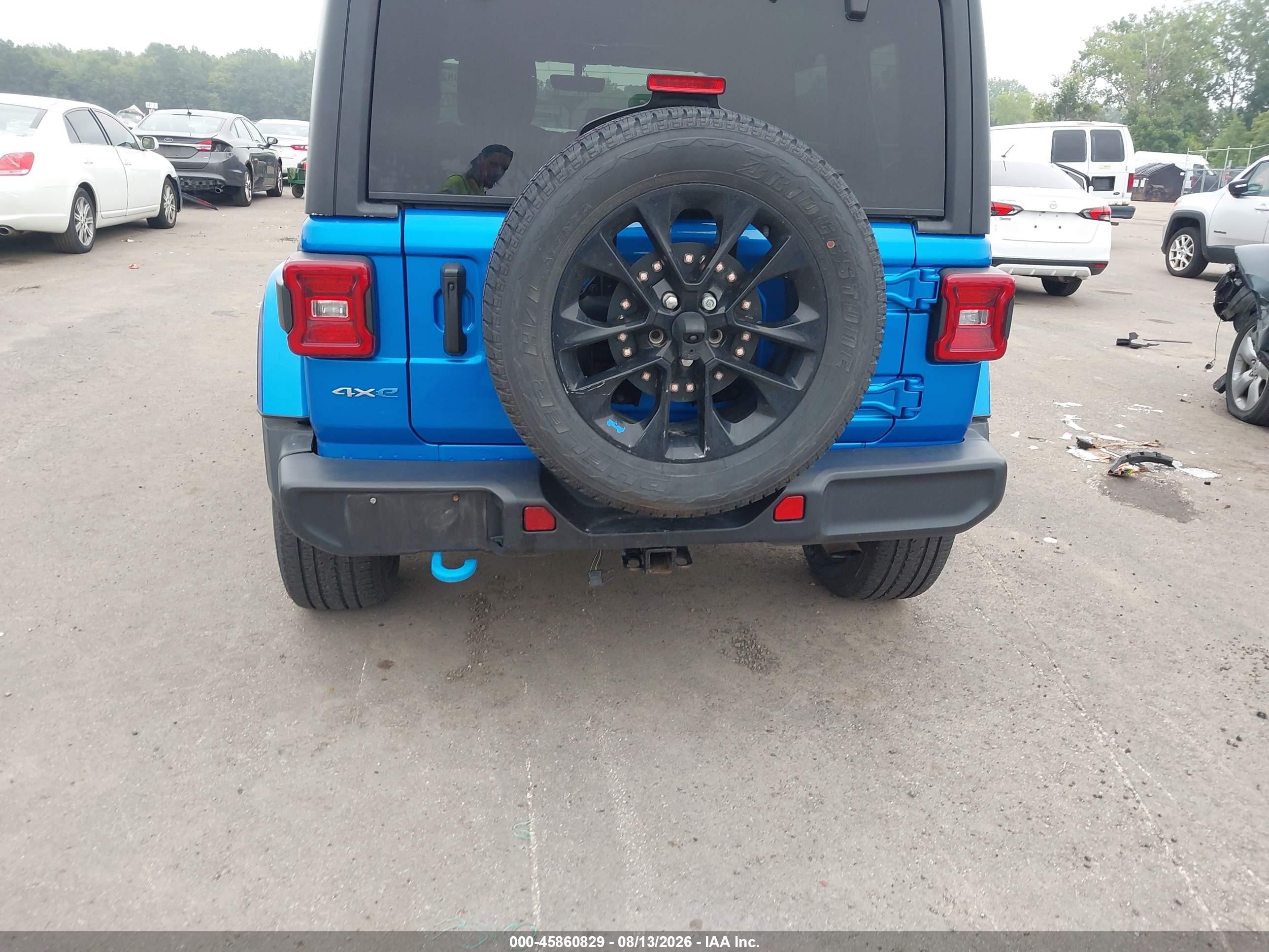 2022 Jeep Wrangler 4xe Unlimited Sahara 4x4 Синий vin: 1C4JJXP68NW163052