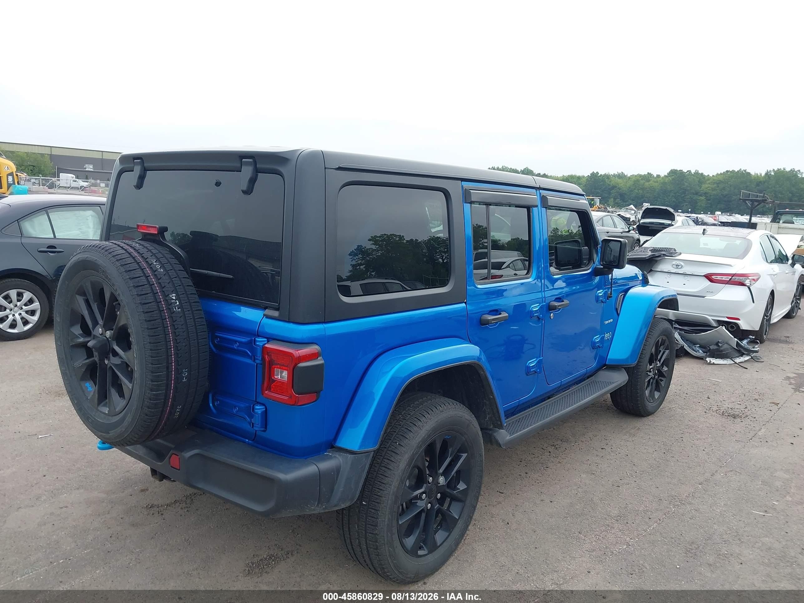 2022 Jeep Wrangler 4xe Unlimited Sahara 4x4 Синий vin: 1C4JJXP68NW163052