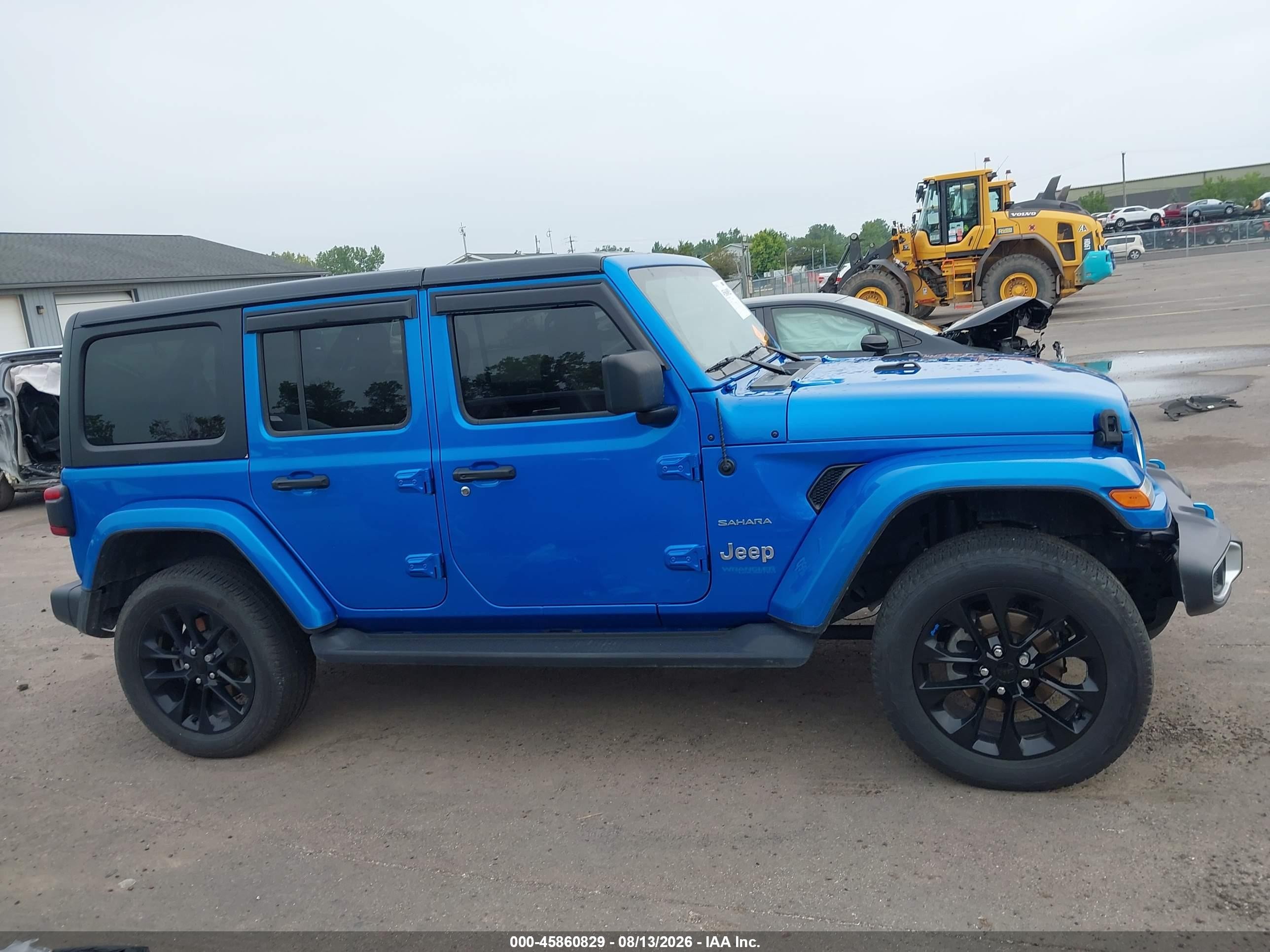 2022 Jeep Wrangler 4xe Unlimited Sahara 4x4 Синий vin: 1C4JJXP68NW163052