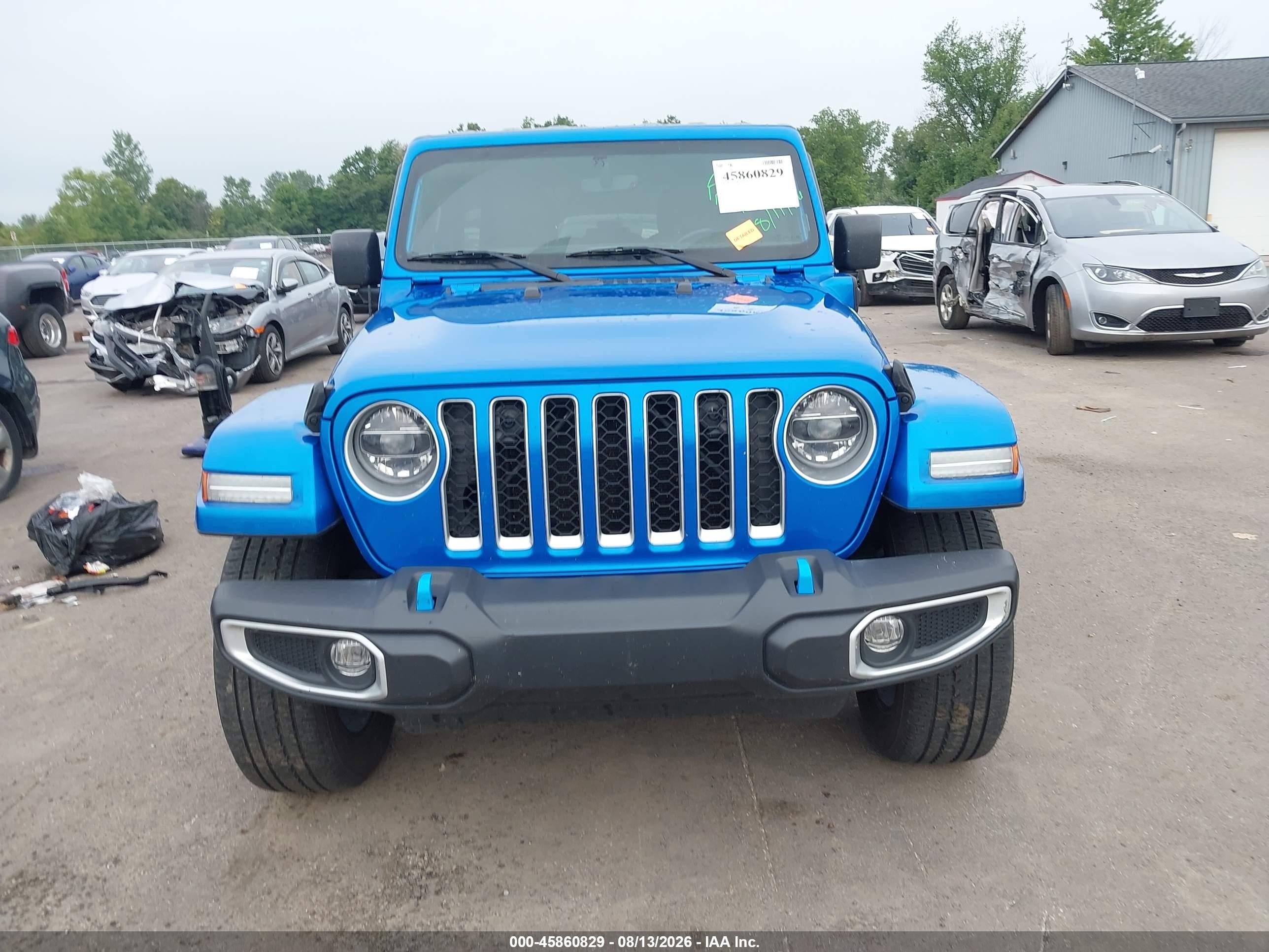 2022 Jeep Wrangler 4xe Unlimited Sahara 4x4 Синий vin: 1C4JJXP68NW163052