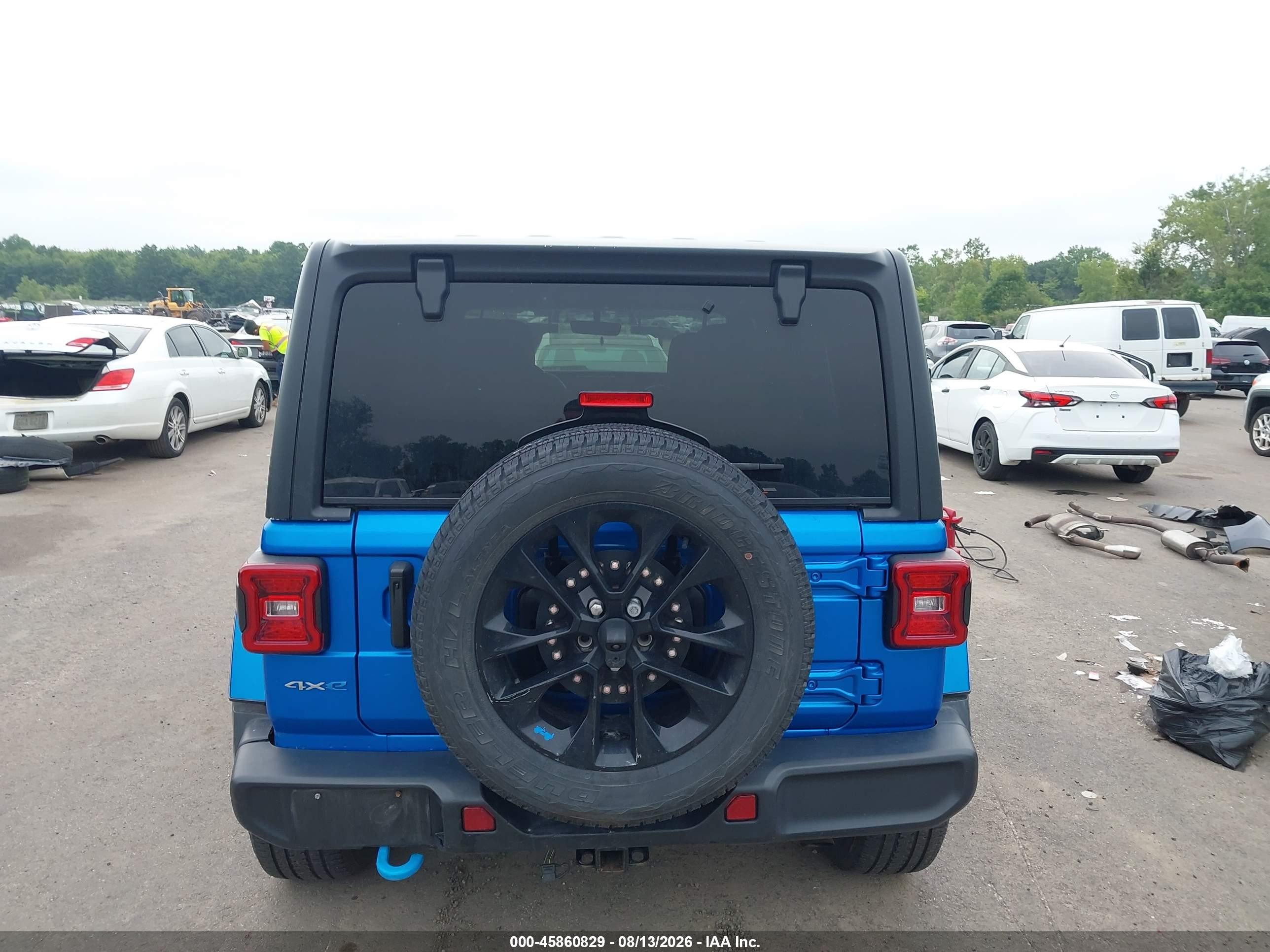 2022 Jeep Wrangler 4xe Unlimited Sahara 4x4 Синий vin: 1C4JJXP68NW163052