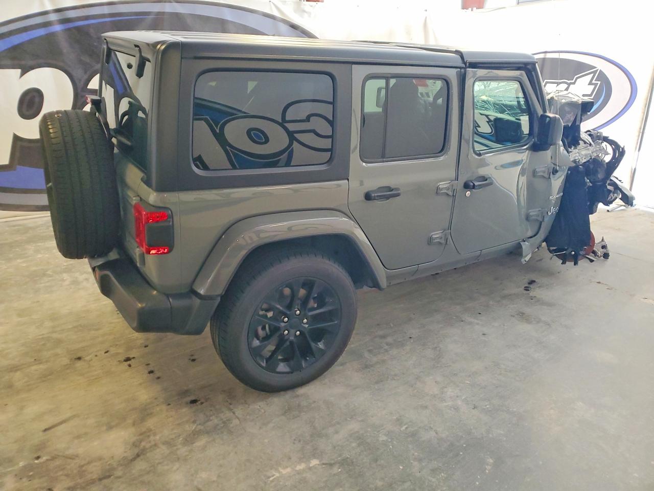 2023 Jeep Wrangler Sahara 4xe Gray vin: 1C4JJXP68PW698935
