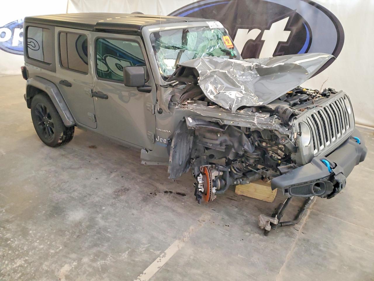 2023 Jeep Wrangler Sahara 4xe Gray vin: 1C4JJXP68PW698935