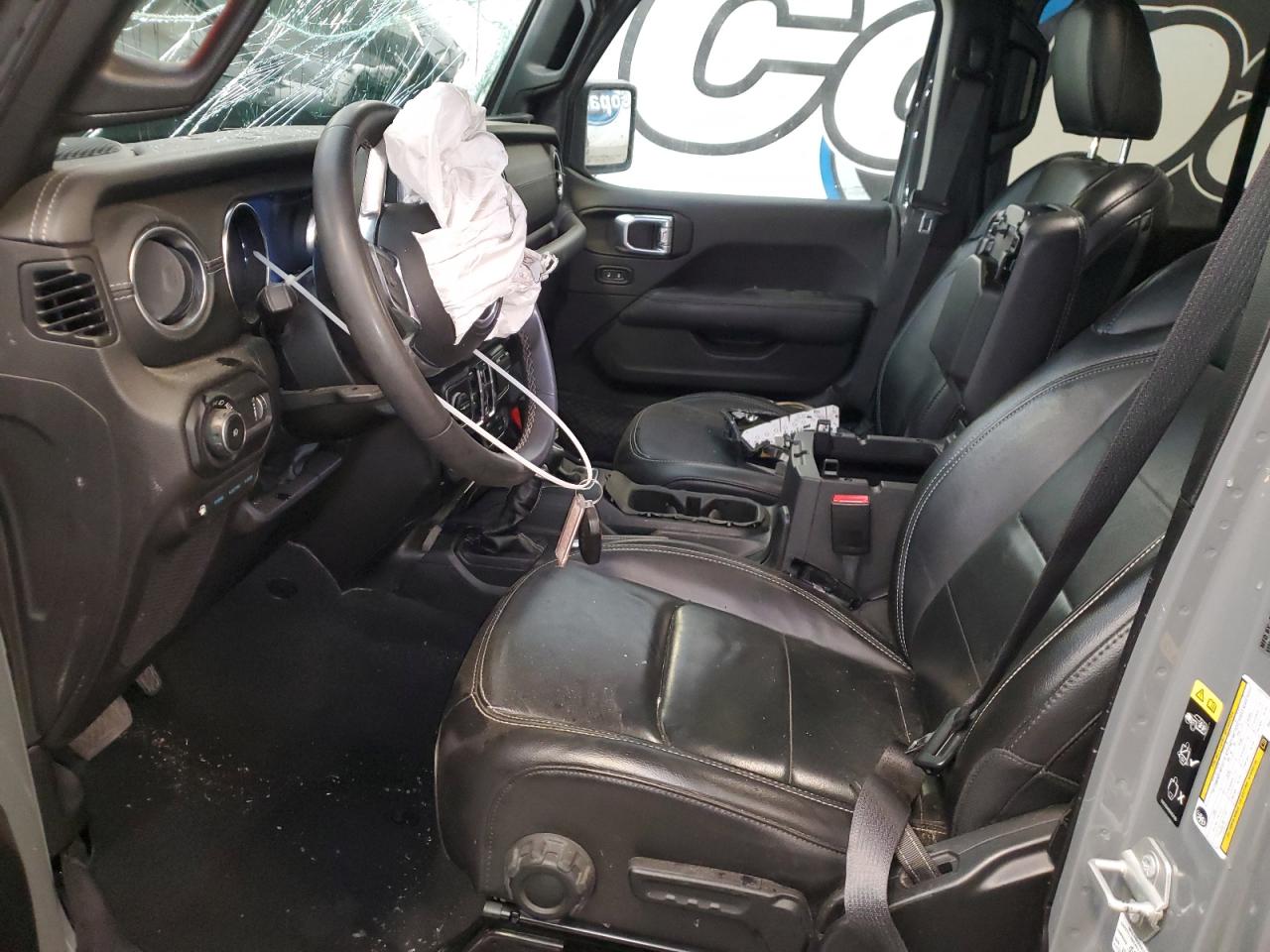 2023 Jeep Wrangler Sahara 4xe Gray vin: 1C4JJXP68PW698935 Damage: Airbag - Front Left, Deployed, Replacement Required