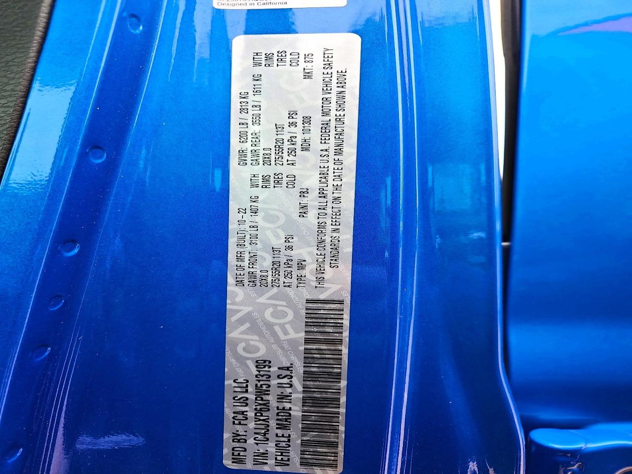 2023 Jeep Wrangler Sahara 4xe Blue vin: 1C4JJXP6XPW513199