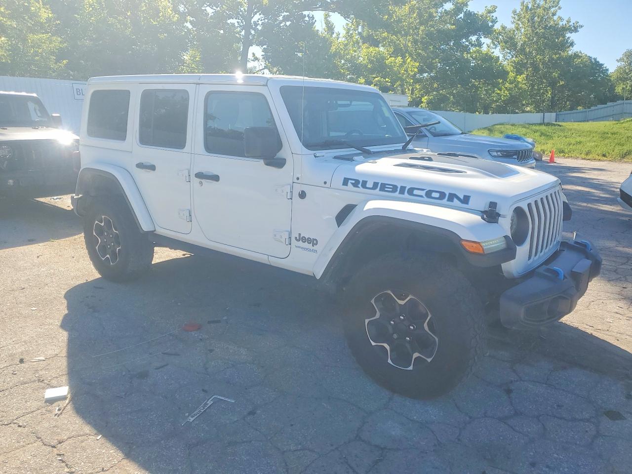 2022 Jeep Wrangler Unlimited Rubicon 4xe White vin: 1C4JJXR64NW211580