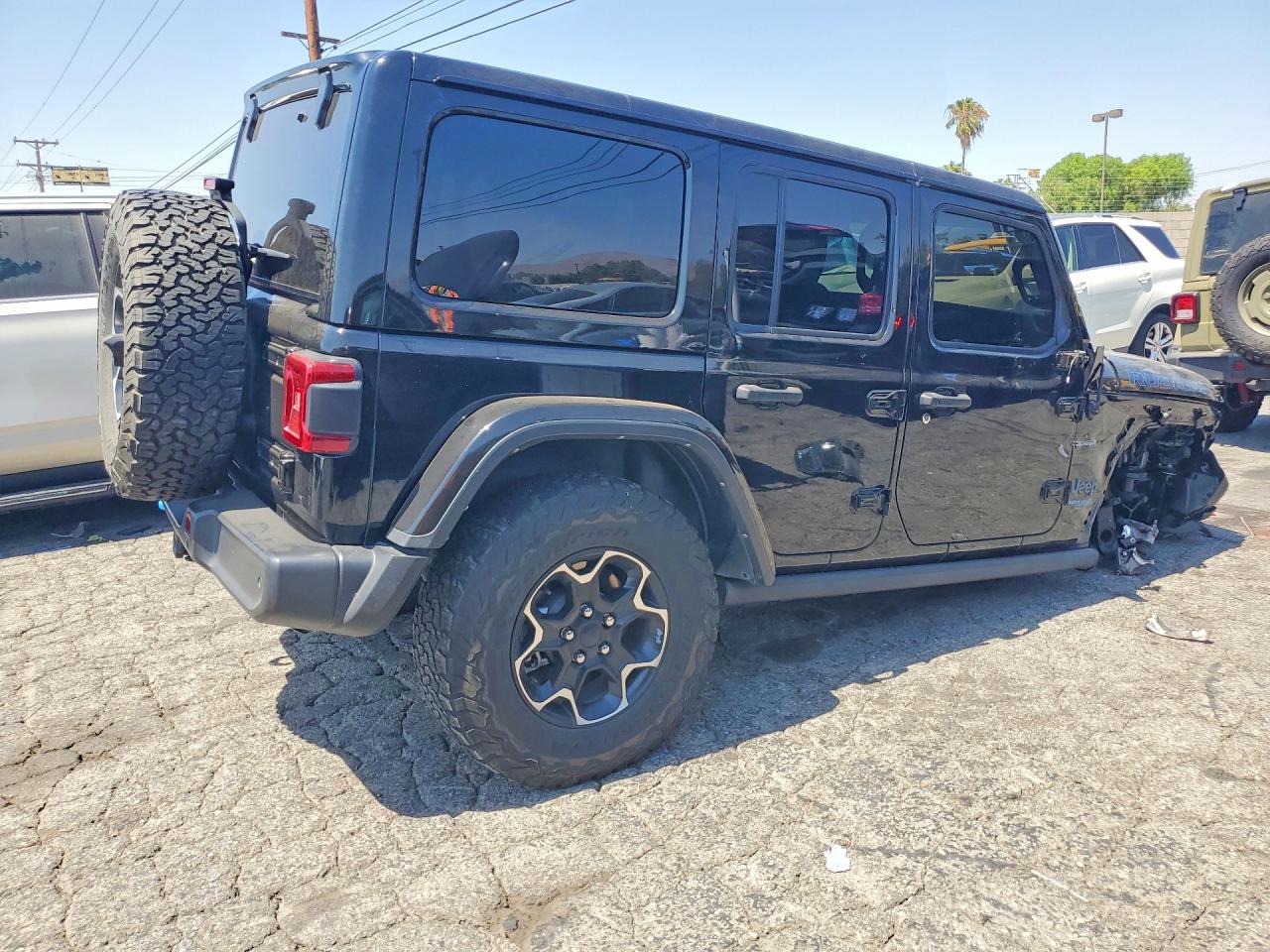 2021 Jeep Wrangler Unlimited Rubicon 4xe Black vin: 1C4JJXR66MW742259
