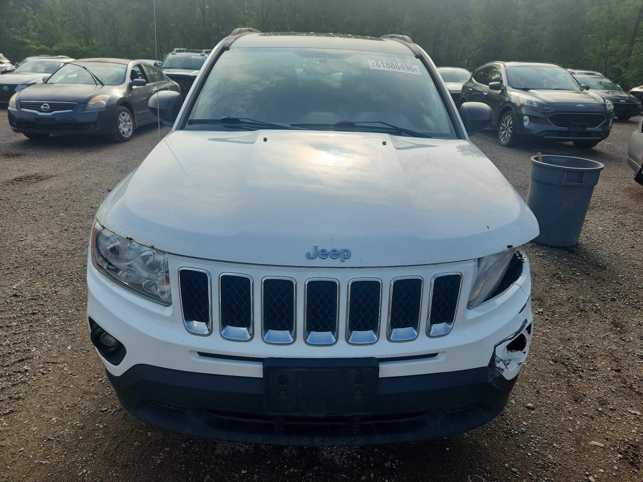 2012 Jeep Compass White vin: 1C4NJCAB8CD594709