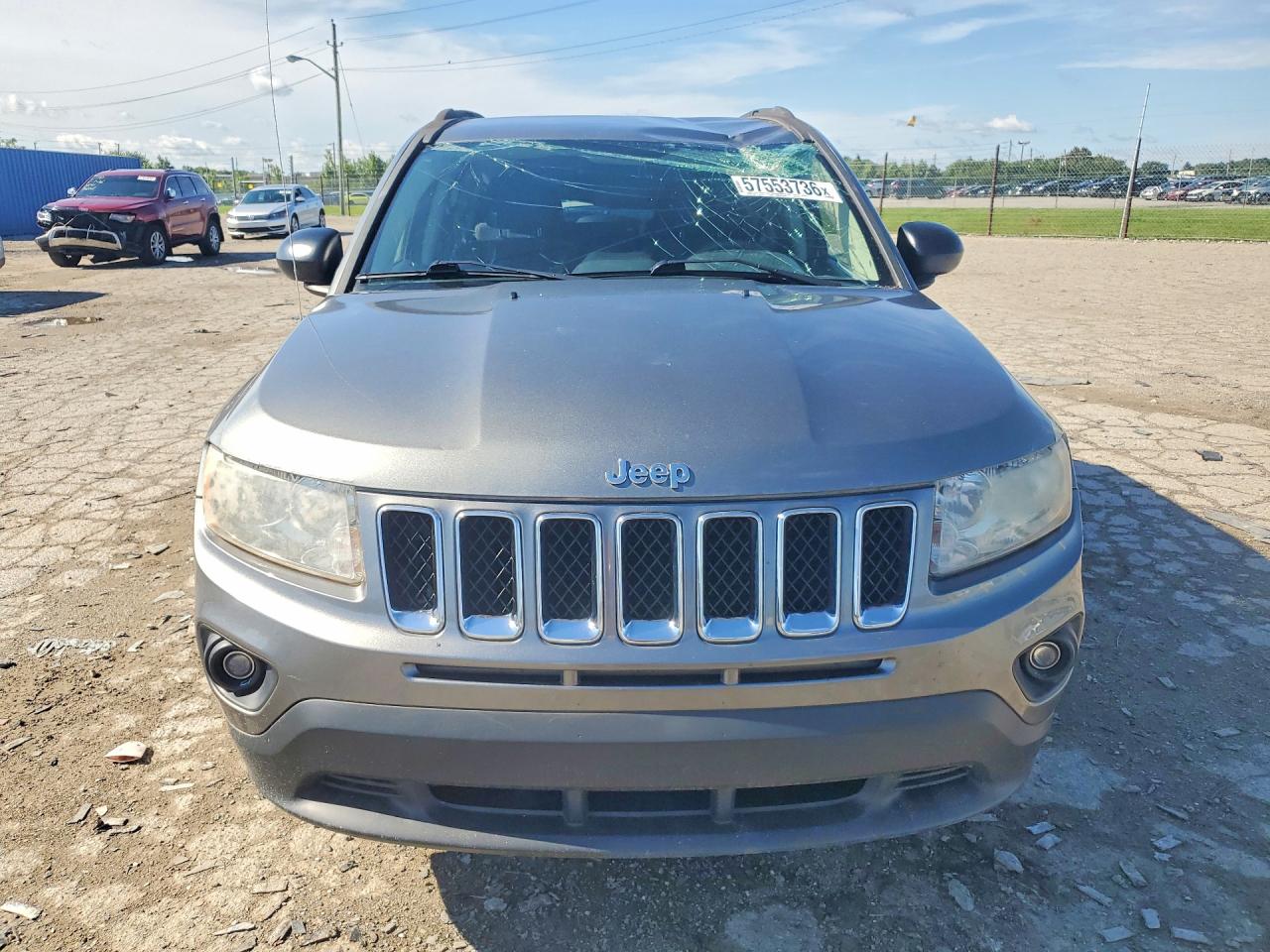 2012 Jeep Compass Sport Gray vin: 1C4NJCBA0CD523283
