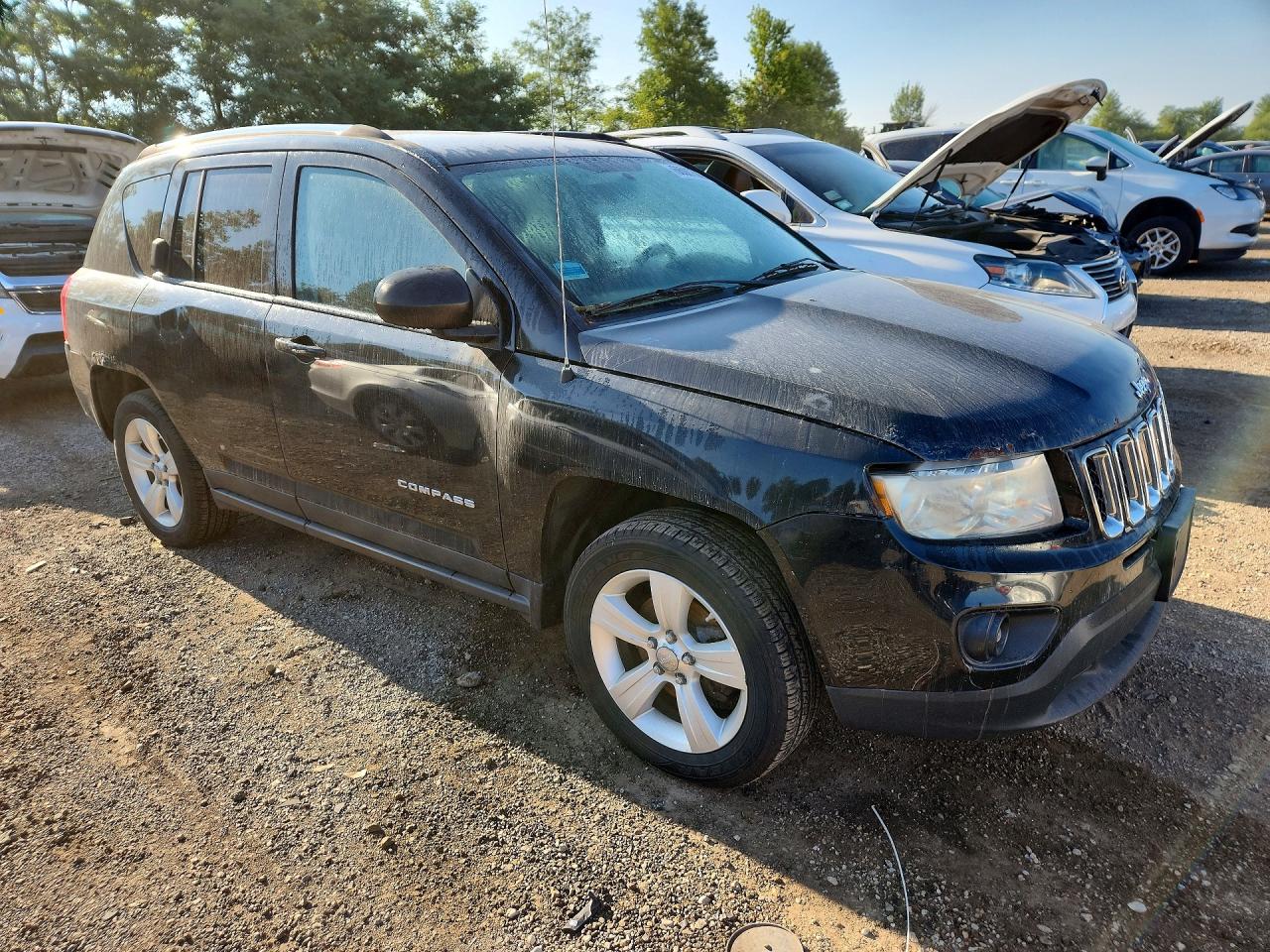 2012 Jeep Compass Sport Black vin: 1C4NJCBA0CD550631