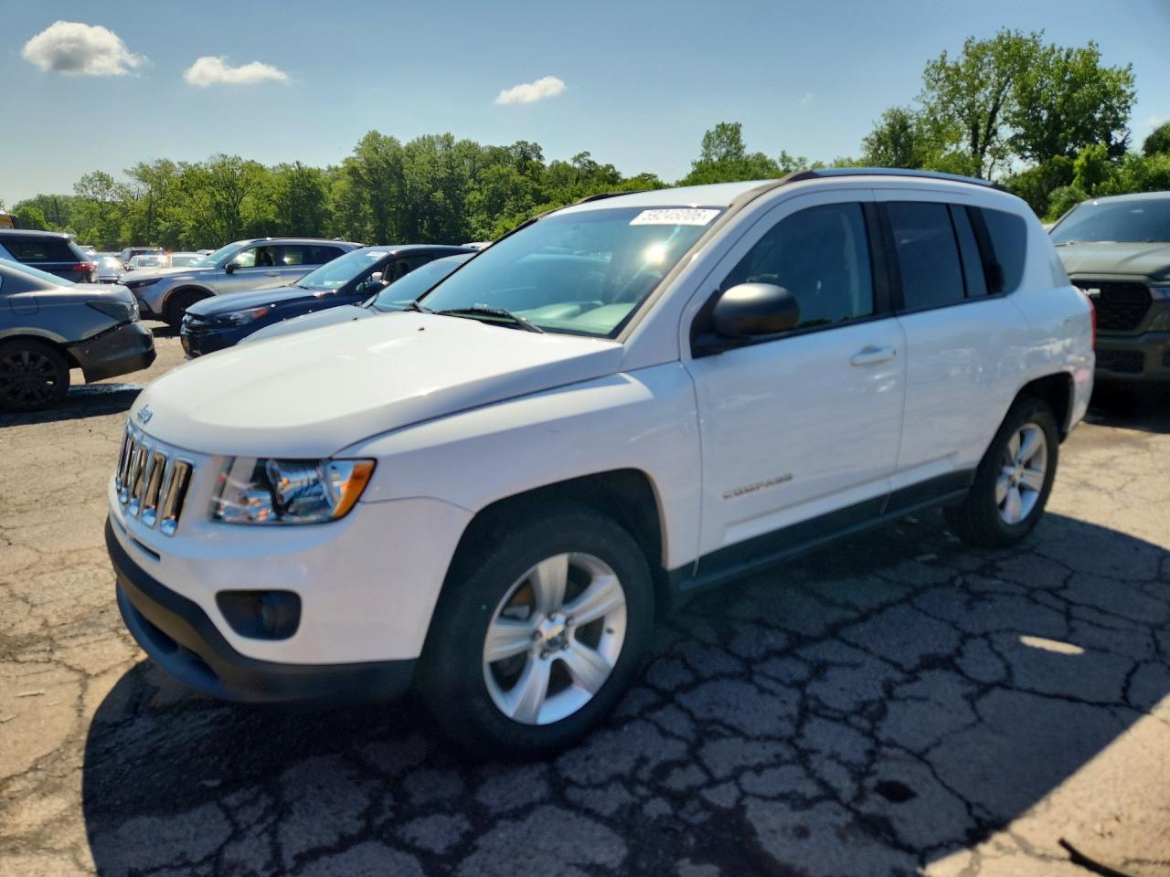 2012 Jeep Compass Sport Белый vin: 1C4NJCBA0CD553822